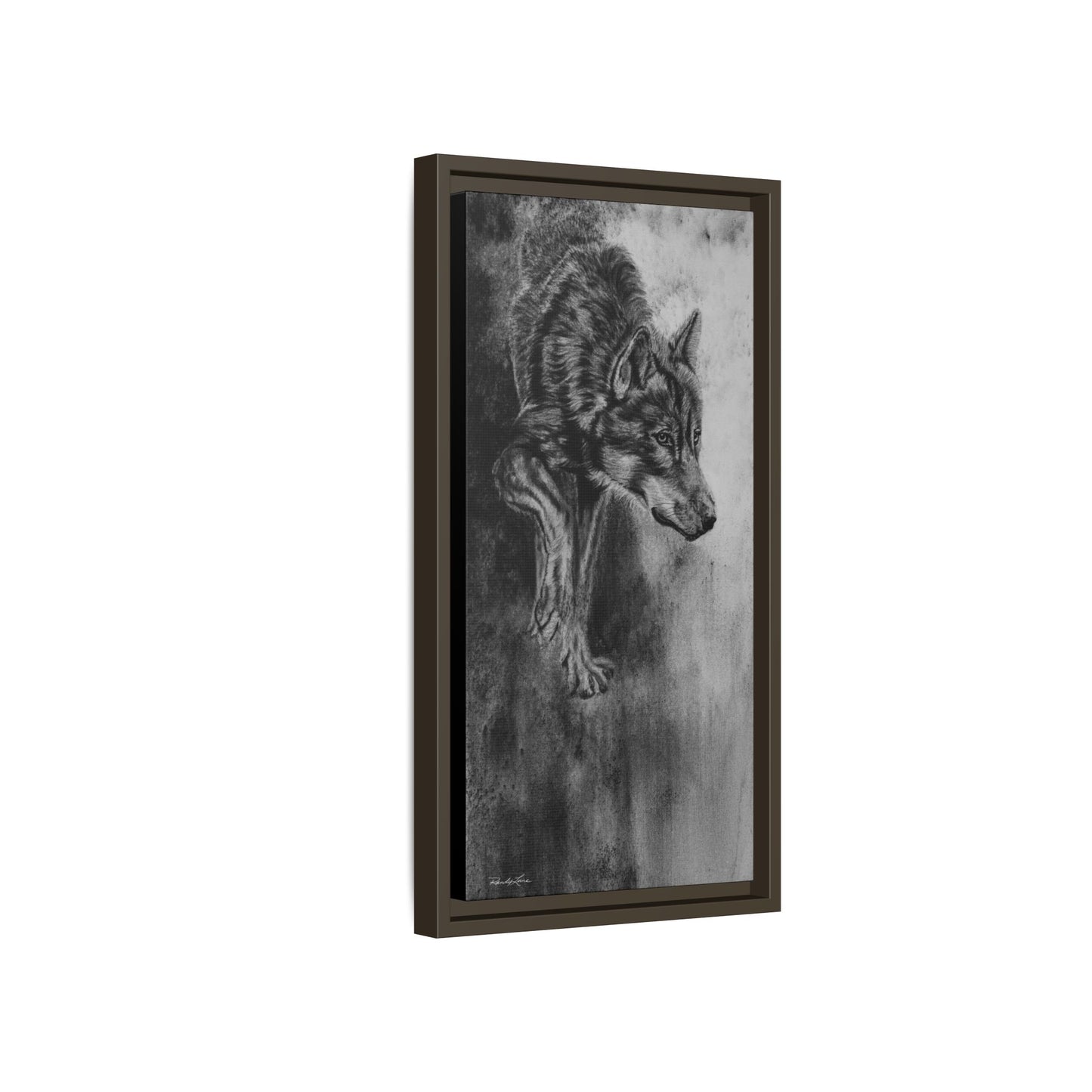 Specter, Wolf Portrait Framed Matte Canvas Wall Art