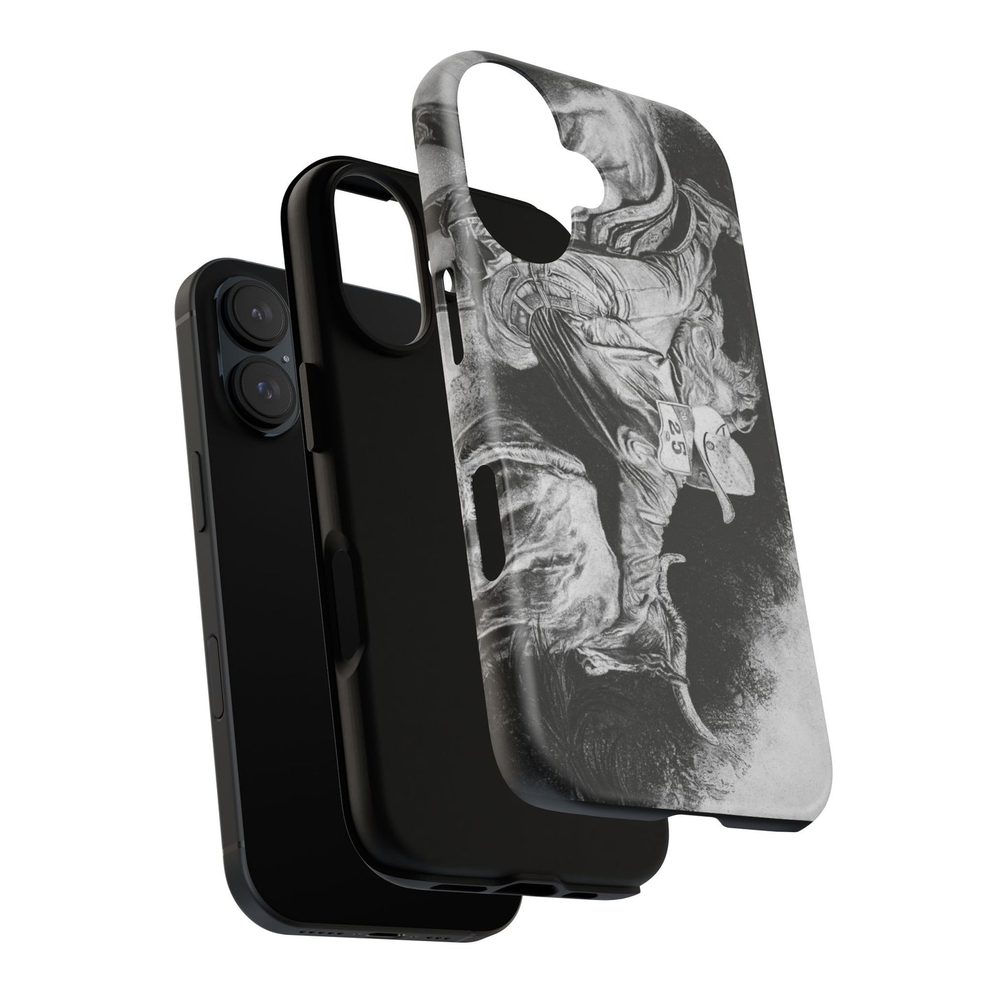 Contact. Cowboy Bulldogger Rodeo Art Phone Case - Tough Cases