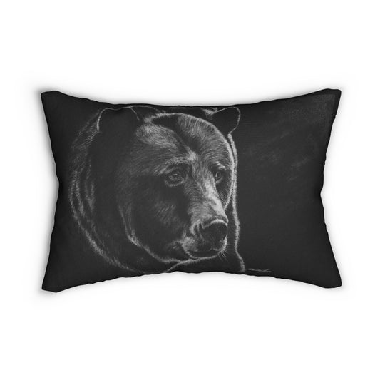 Dominance, Bear Theme Spun Polyester Lumbar Pillow