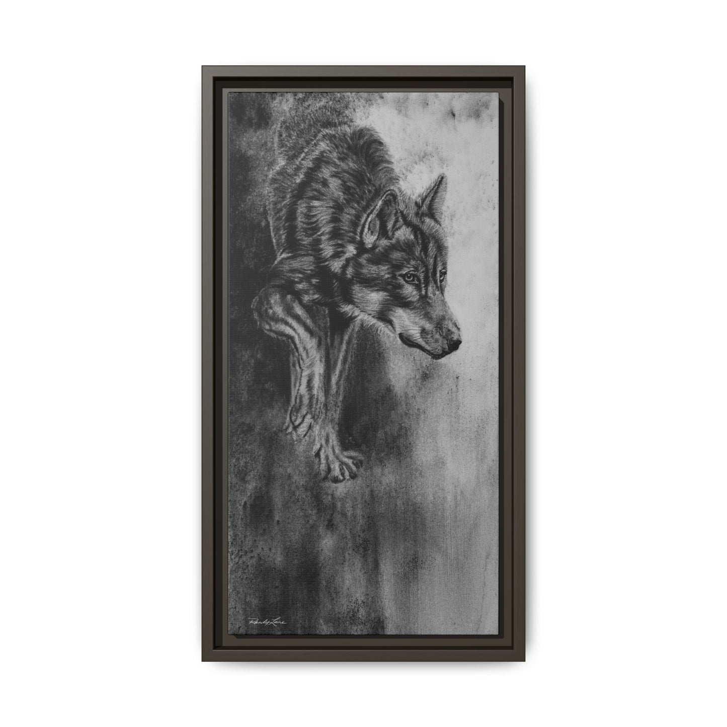 Specter, Wolf Portrait Framed Matte Canvas Wall Art