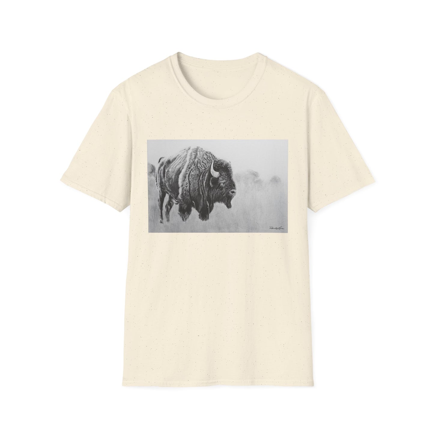 Prairie Bison, Bison Painting T-Shirt — Buffalo Wildlife Tee