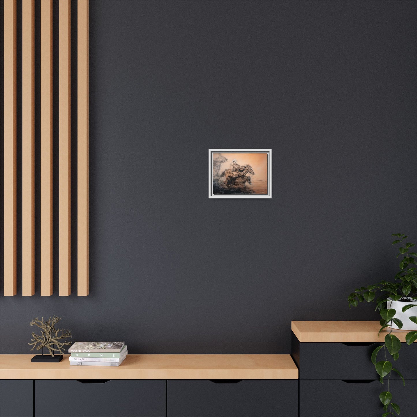 Get Some. Bulldogging Framed Stretched Matte Canvas Print