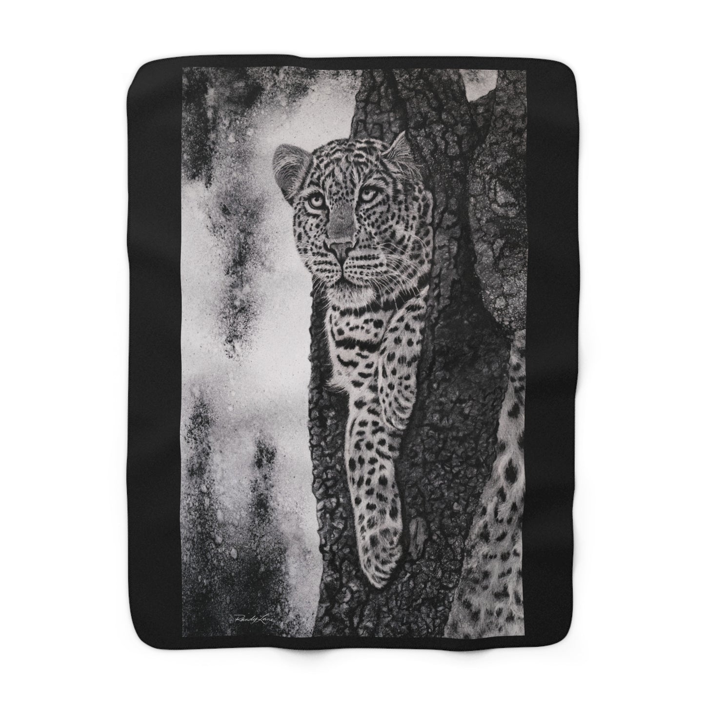 Tree Hugger, Leopard Sherpa Fleece Blanket