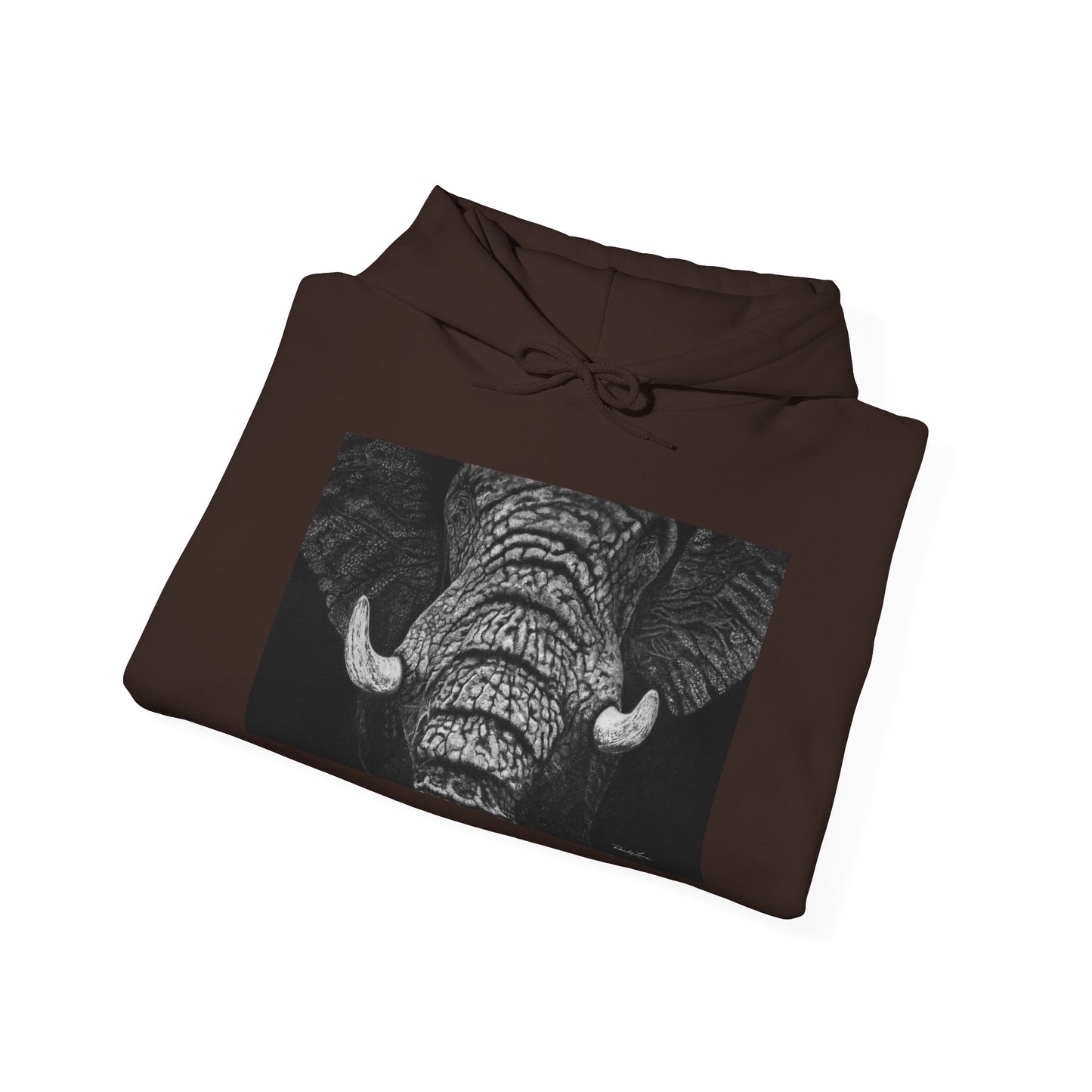 Ebony and Ivory, Elephant Hoodie, Cozy Unisex Sweatshirt