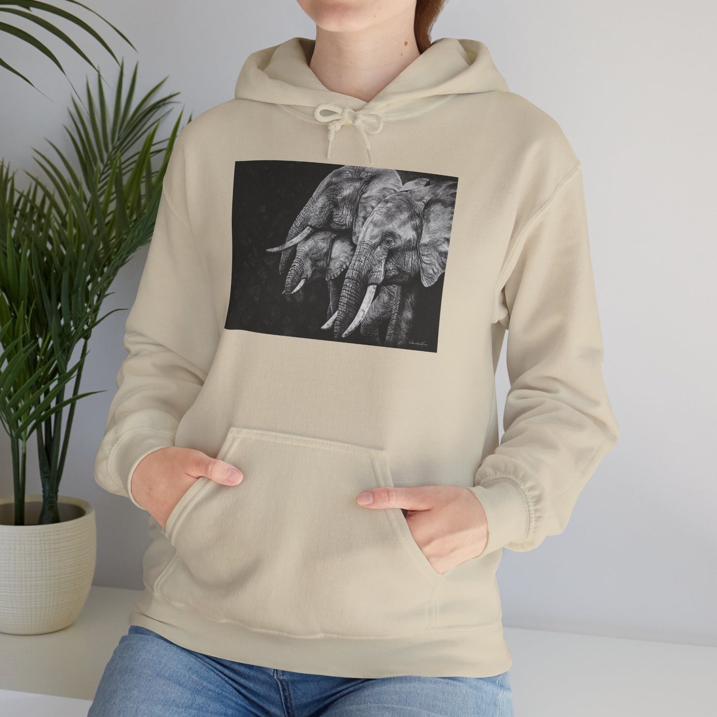 Brushland Bond. Elephant Art Unisex Heavy Blend Hoodie