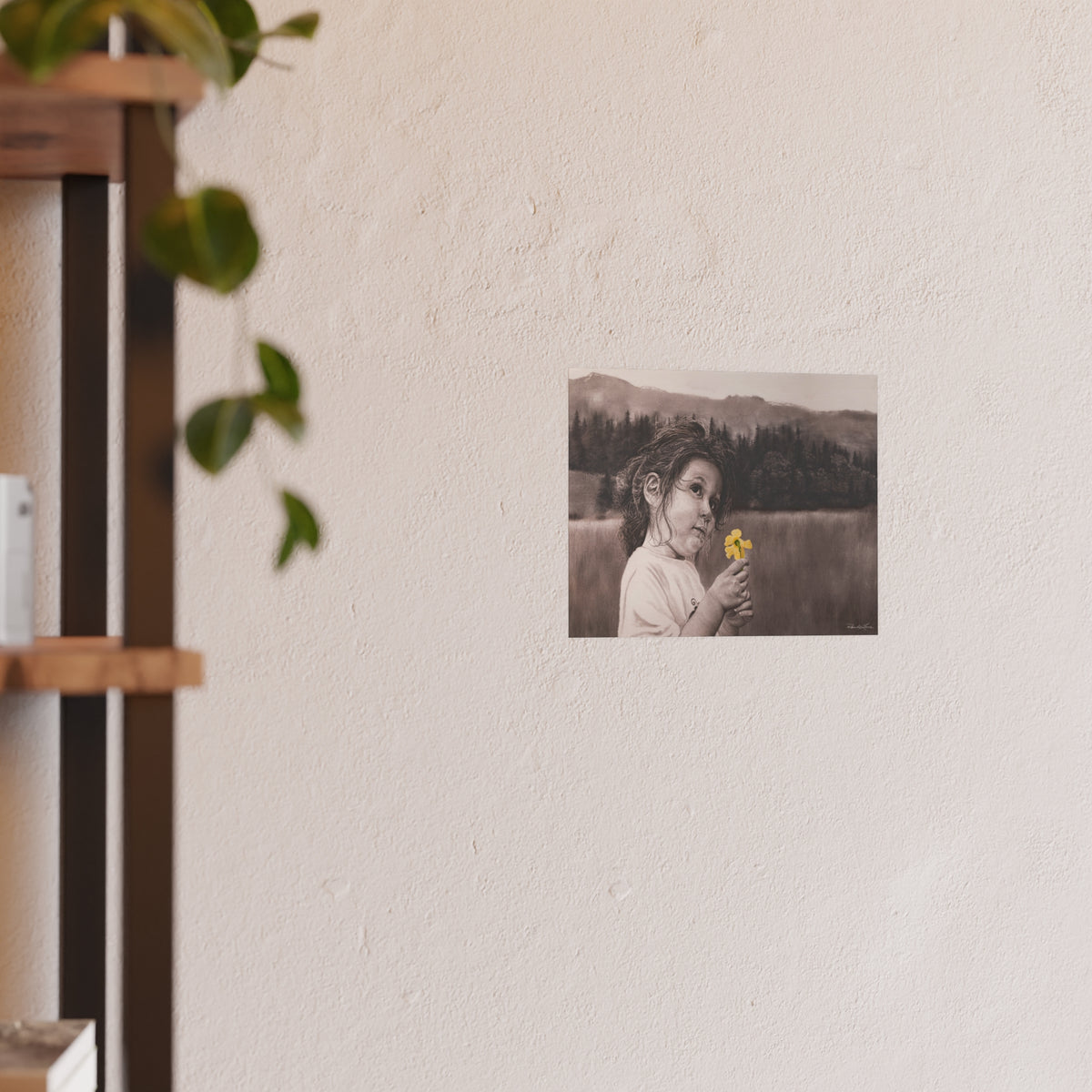 Hope, Child with Daffodil Fine Art Print (Style Satin or Archival Matte)
