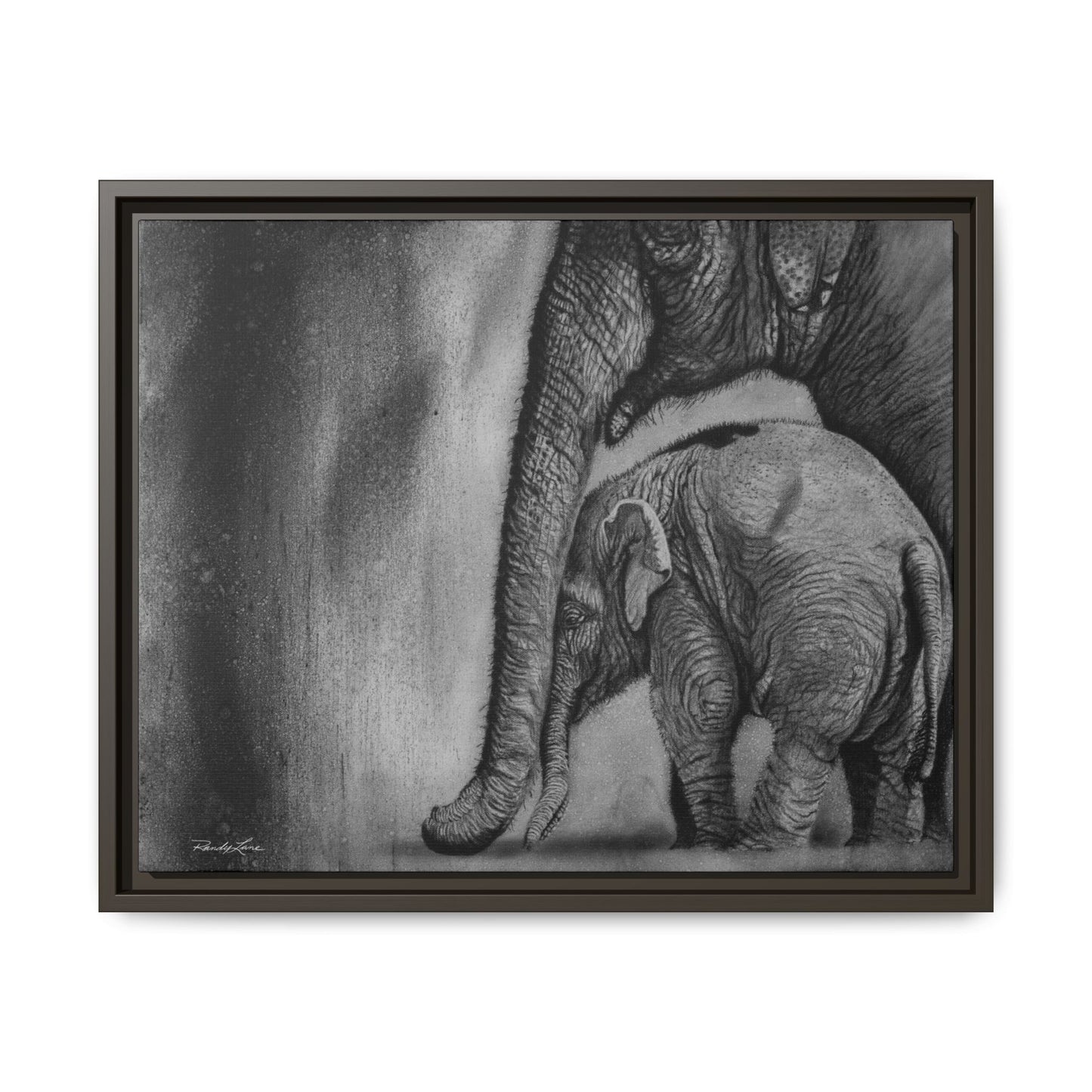 Trunks of Love, Framed Elephant Fine Art Print