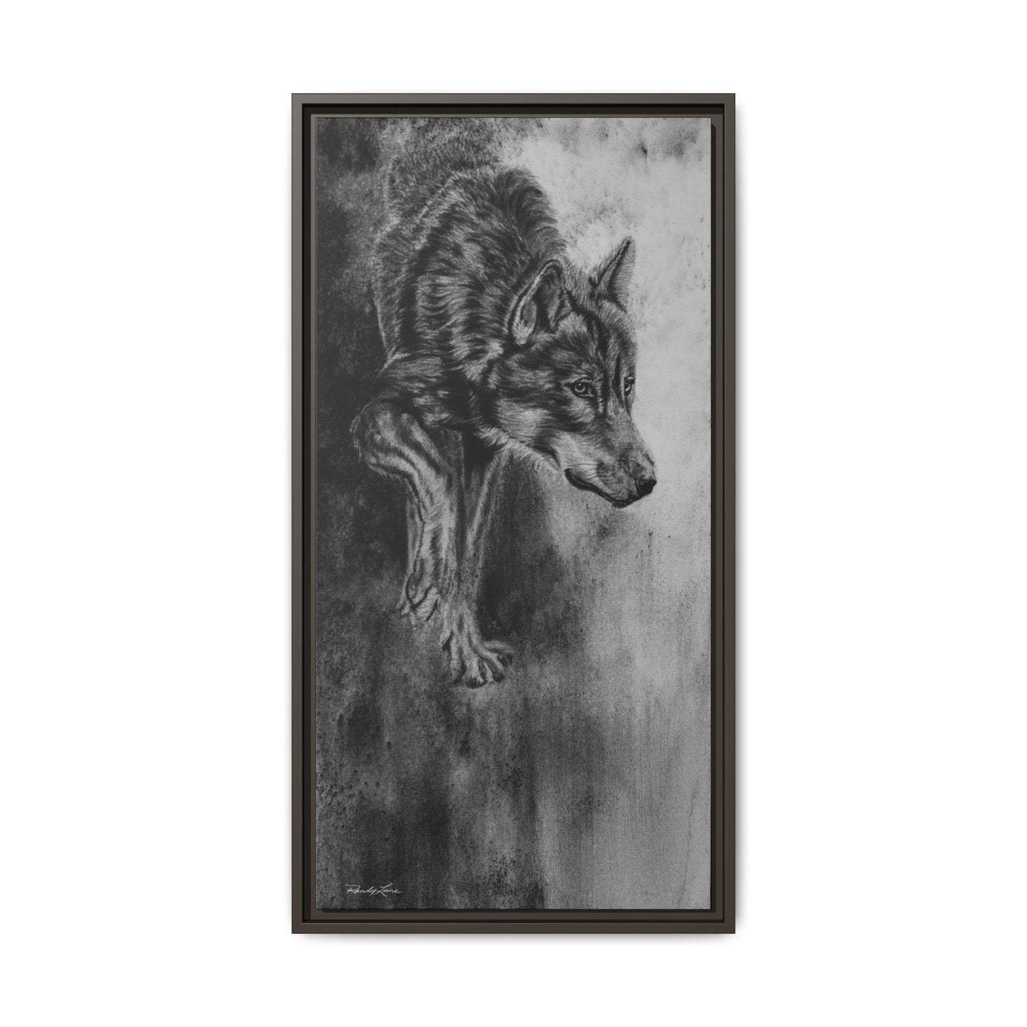 Specter, Wolf Portrait Framed Matte Canvas Wall Art