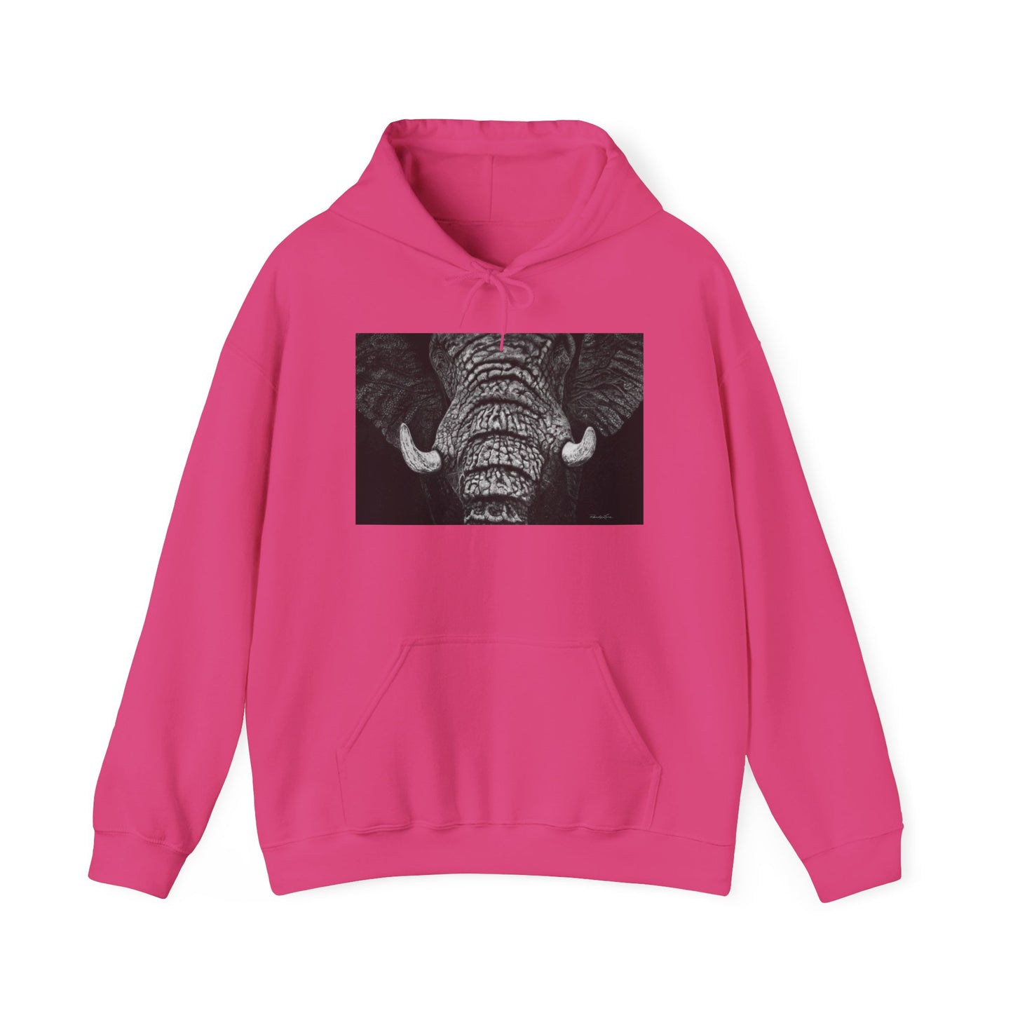 Ebony and Ivory, Elephant Hoodie, Cozy Unisex Sweatshirt