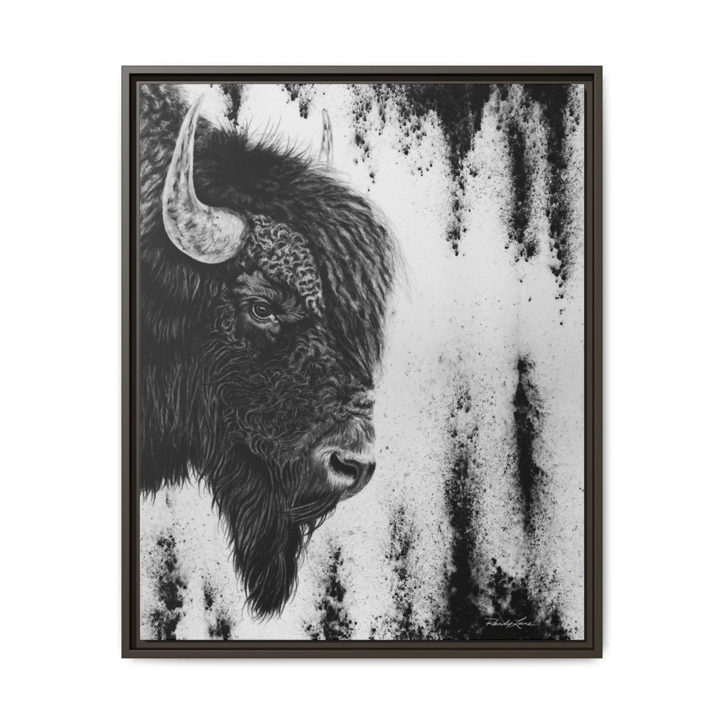 Pride, Framed Bison Canvas Art