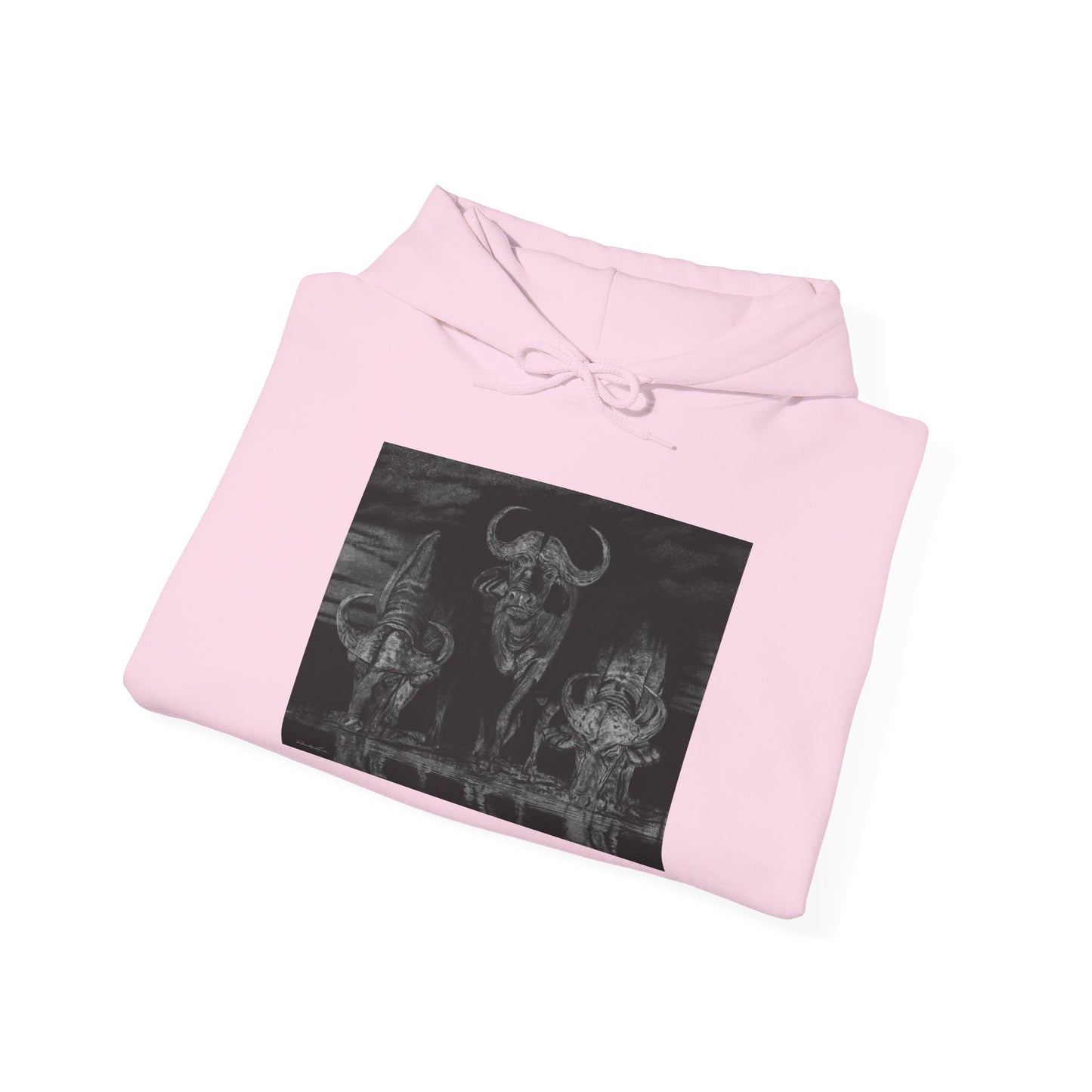 The Waterhole, Cape Buffalo theme Unisex Hooded Sweatshirt