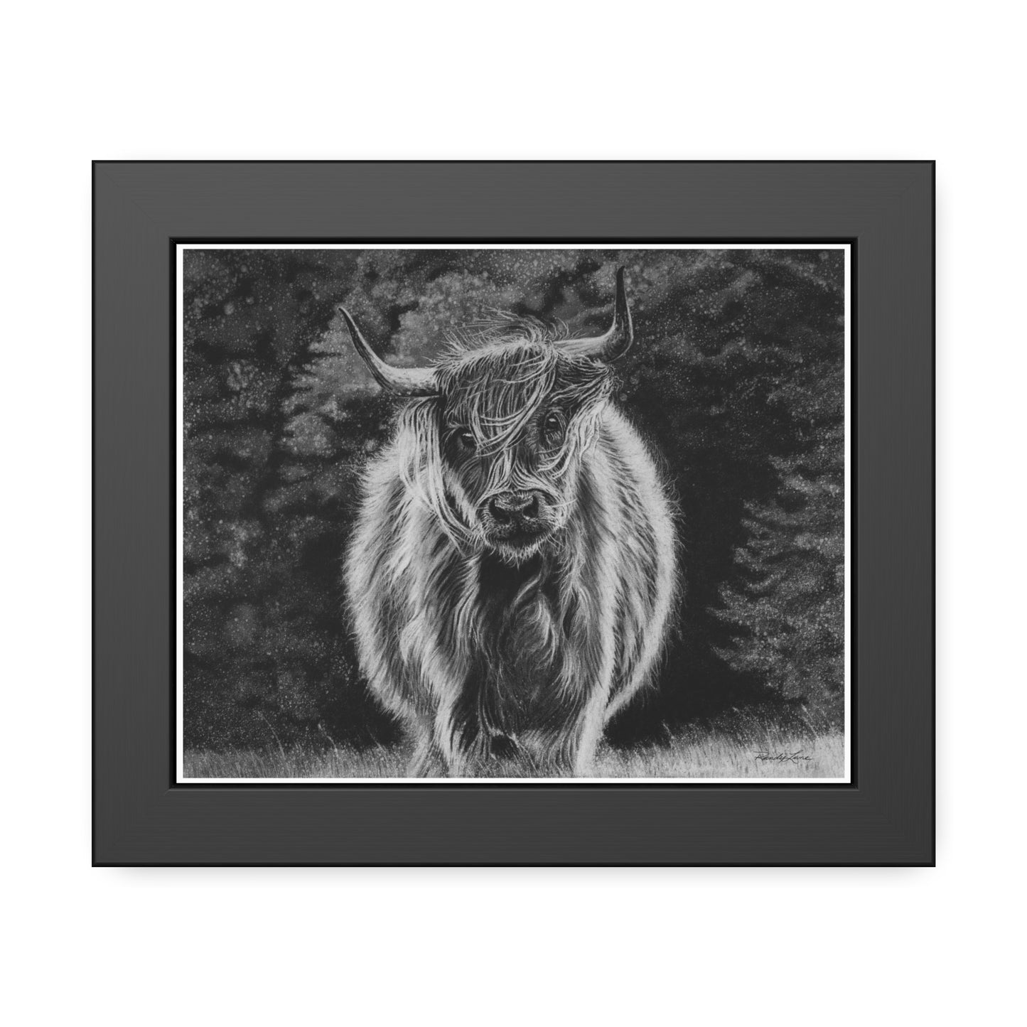 Ragamuffin. Highland Cow Framed Fine Art Print