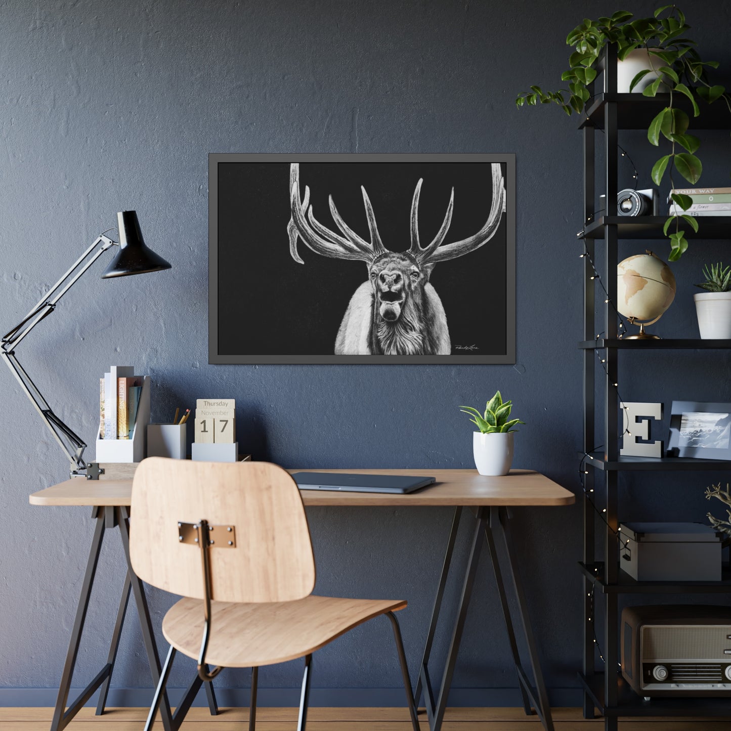 Heavy is the Crown, Framed Elk Fine Art Print