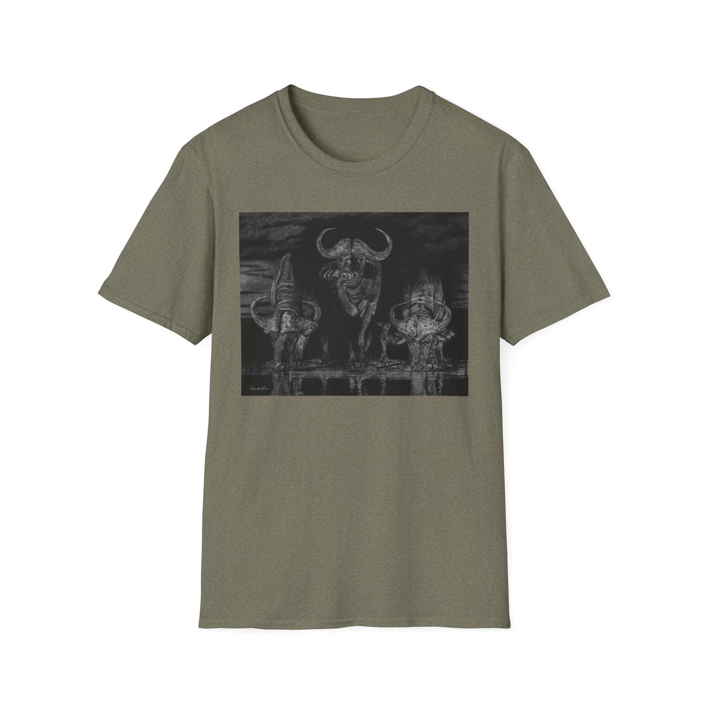 The Waterhole, Cape Buffalo Unisex T-Shirt - Softstyle Tee