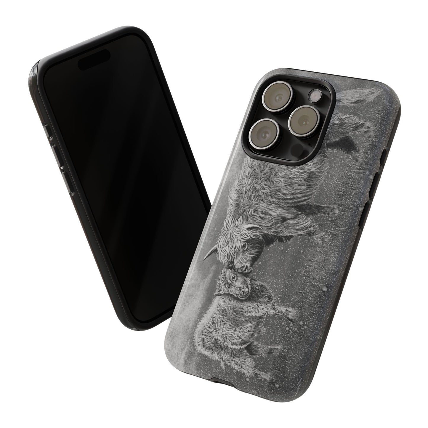 Highland Love, Highland Cow theme Phone Case, Tough Cases