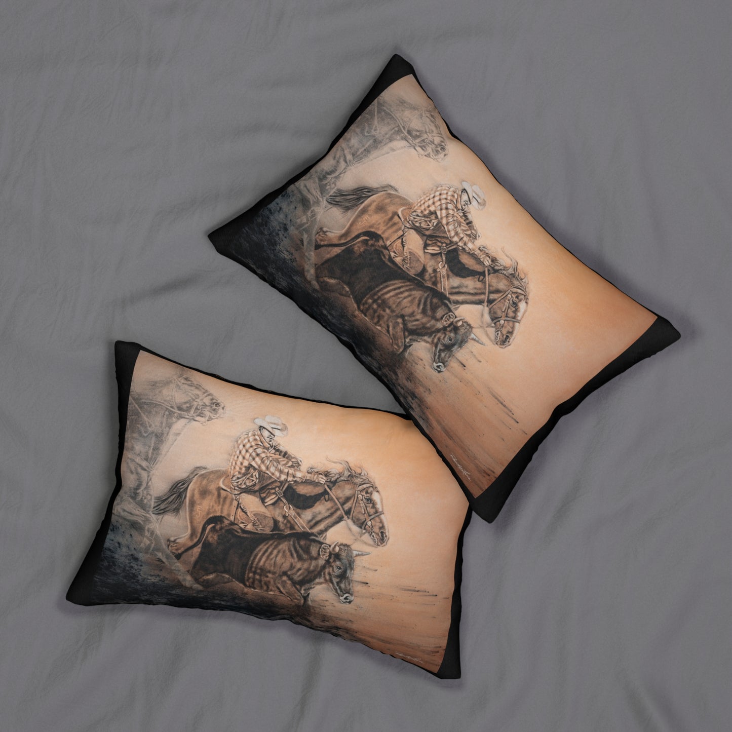 Get Some. Bulldogging Lumbar Pillow
