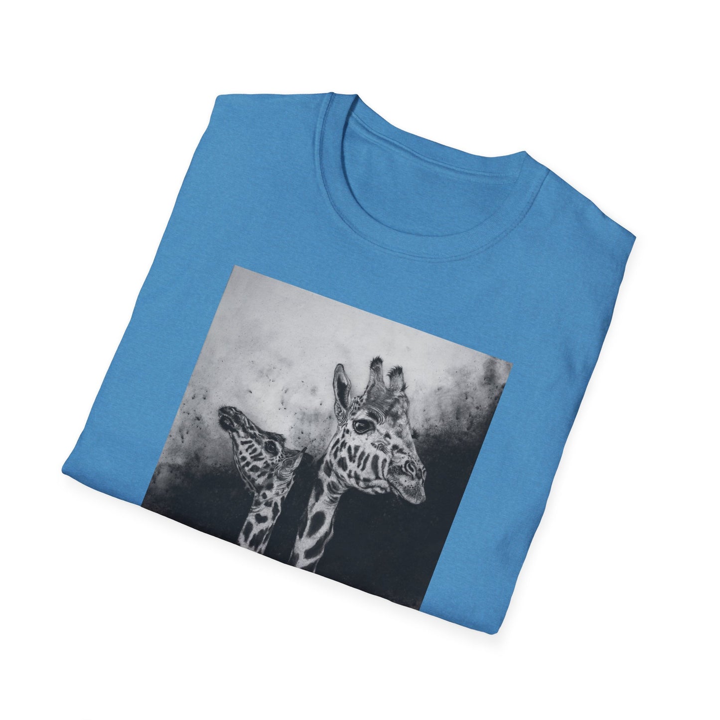Grace in the Grassland, Giraffe Unisex Softstyle T-Shirt