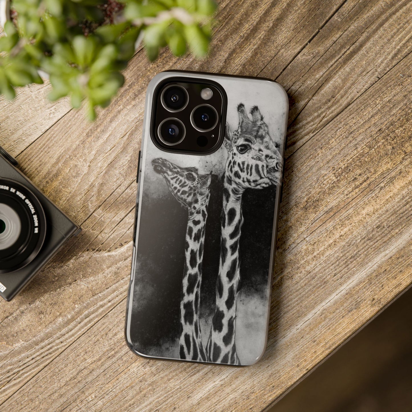 Grace in the Grassland, Giraffe Tough Phone Cases