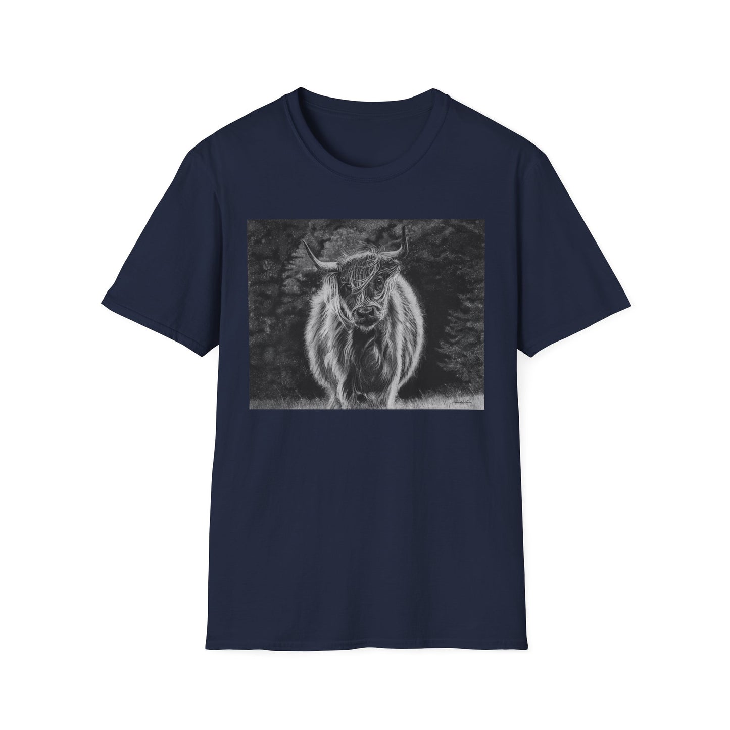 Ragamuffin. Highland Cow Unisex Softstyle T-Shirt