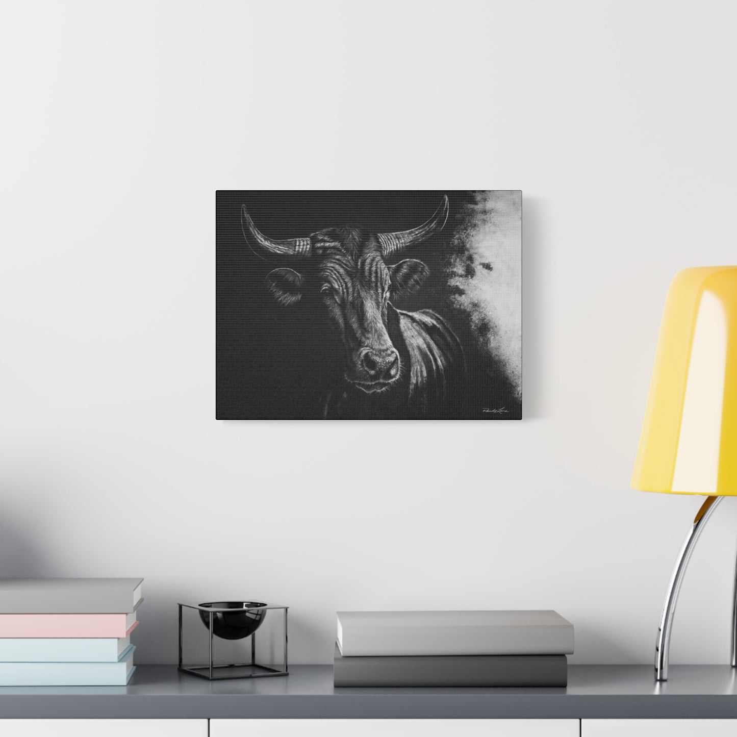 Stonebreaker. Bucking Bull Stretched Matte Canvas Wall Art
