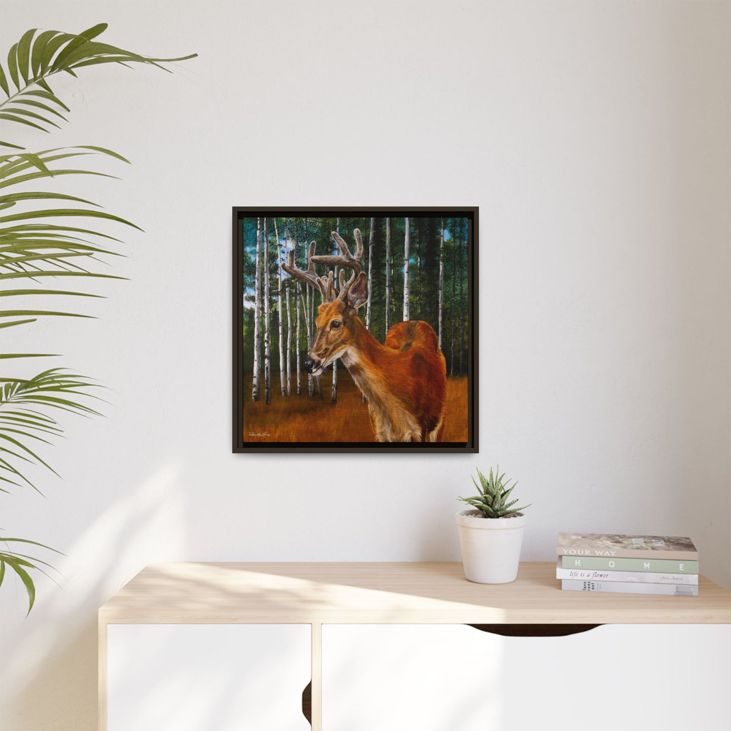 Velvet Crush, Framed Deer Canvas Art
