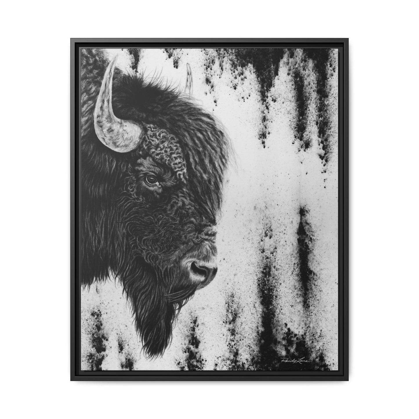 Pride, Framed Bison Canvas Art