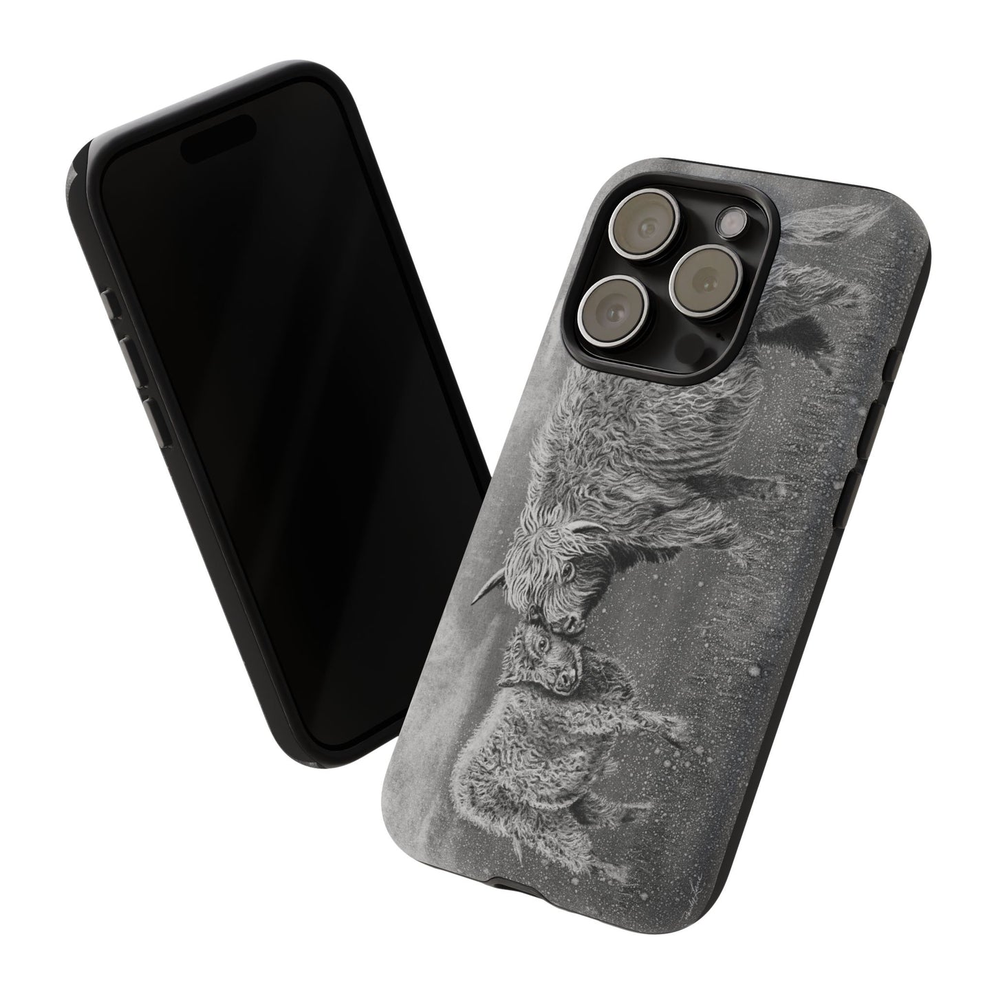 Highland Love, Highland Cow theme Phone Case, Tough Cases