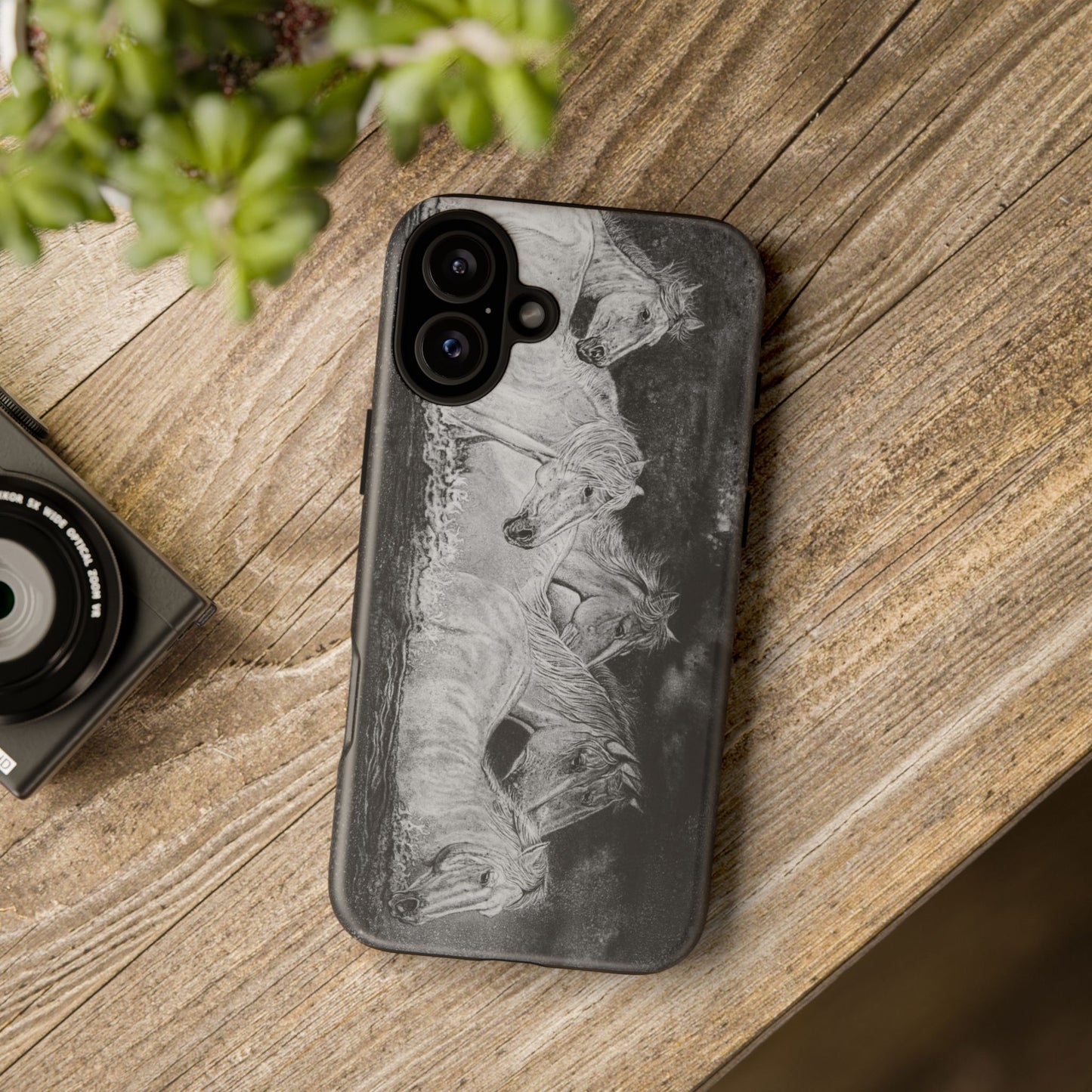 Night Swim, Horse-Themed Phone Case, Stylish Tough Cases