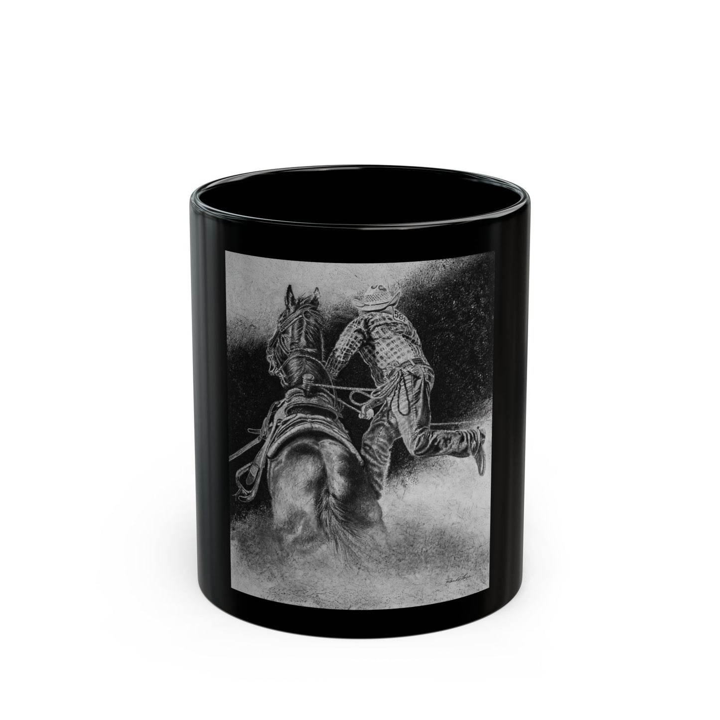 The Dismount. Steer Roper Black Mug