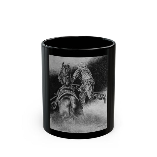 The Dismount. Steer Roper Black Mug