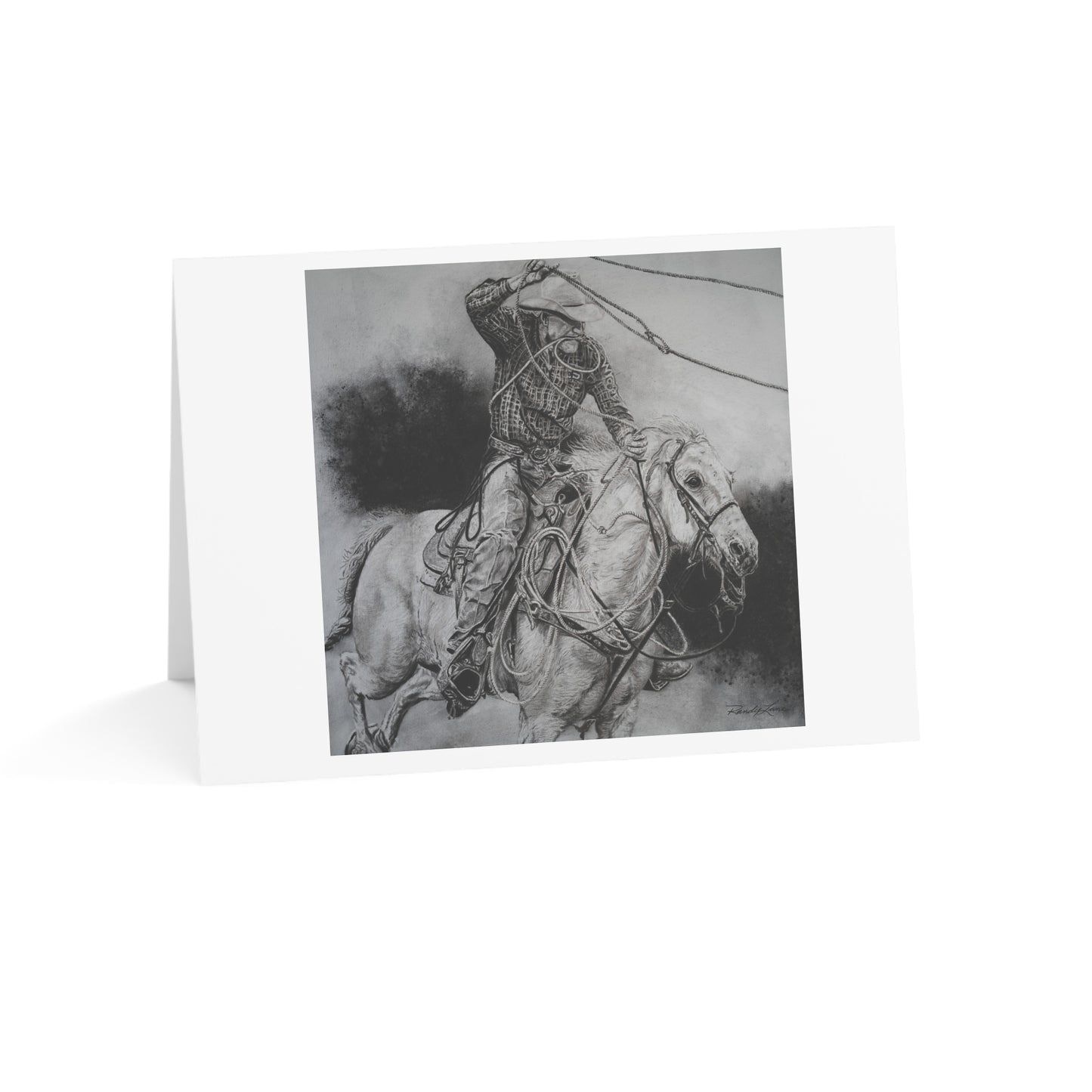 Let it Fly, Tie-down Roper Rodeo Greeting Cards — Pack of 1, 10, 30 or 50