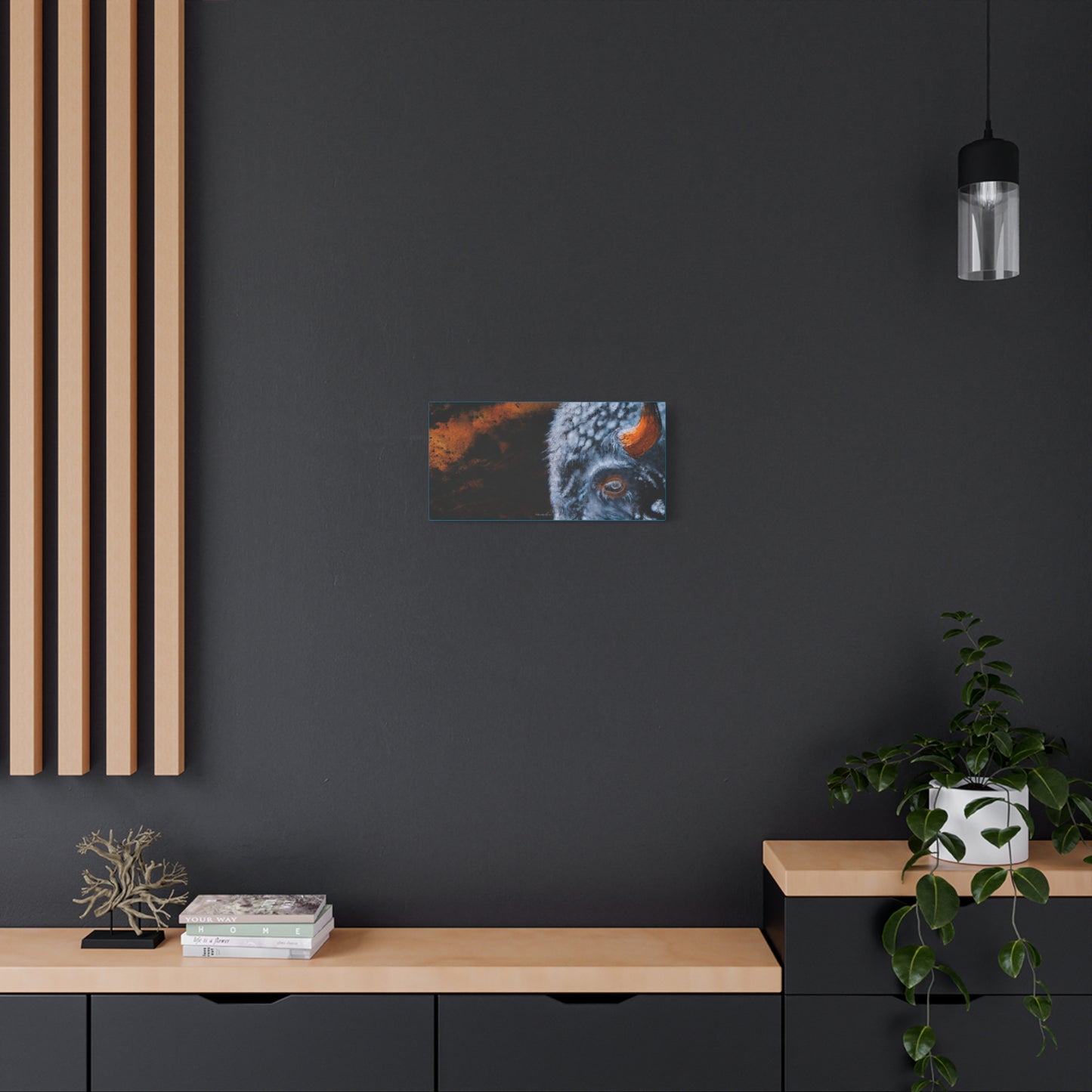 Storm Bison,  Canvas Wall Art