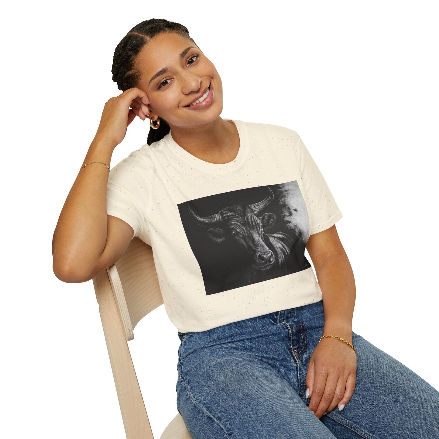 Stonebreaker. Bucking Bull Graphic Unisex Softstyle T-Shirt