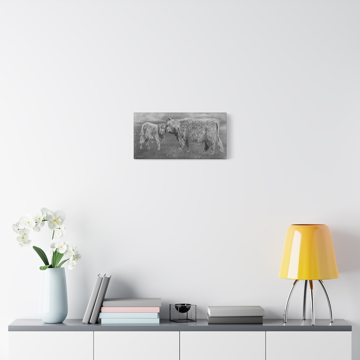 Highland Love, Highland Cattle Canvas Art