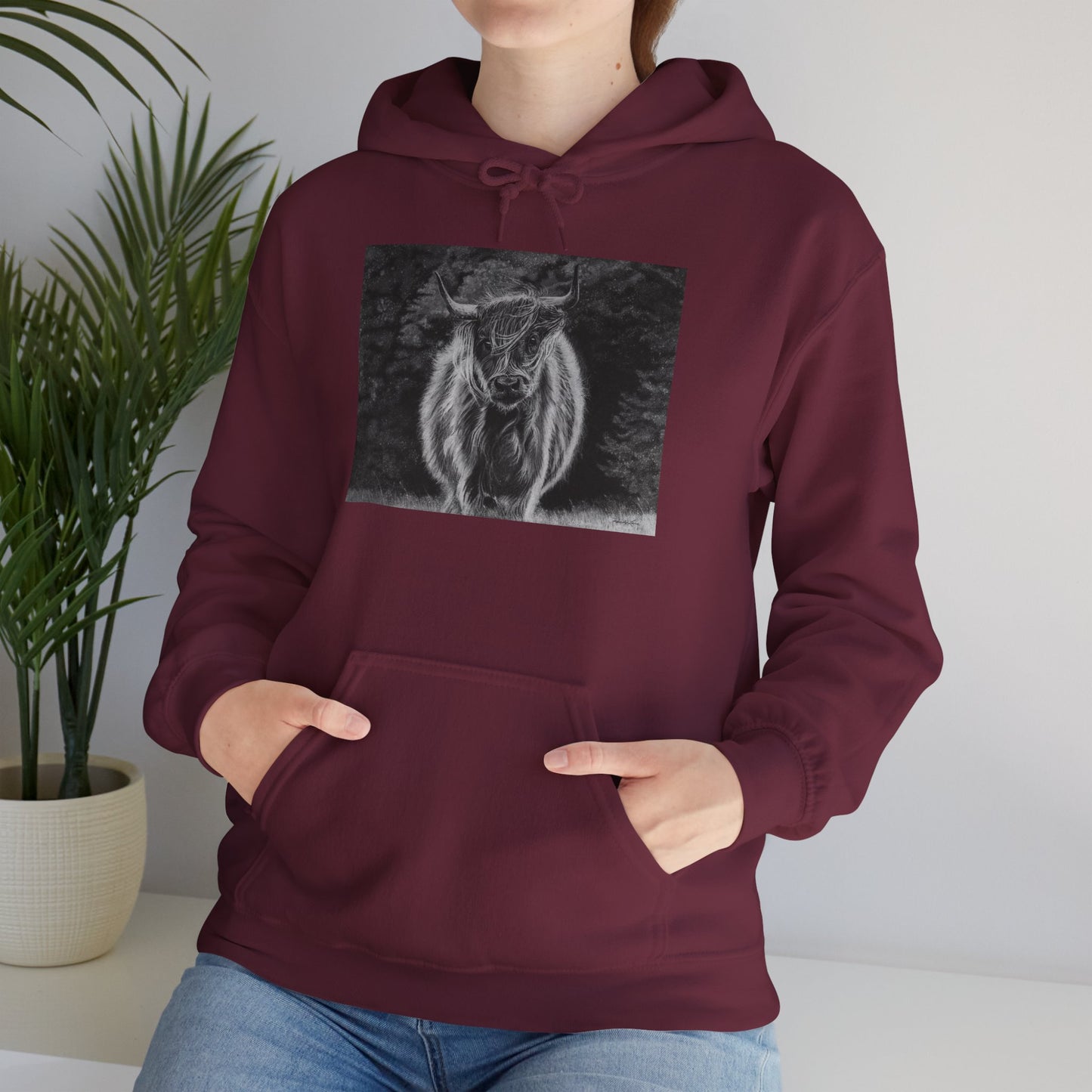 Ragamuffin. Highland Cow Graphic Hoodie