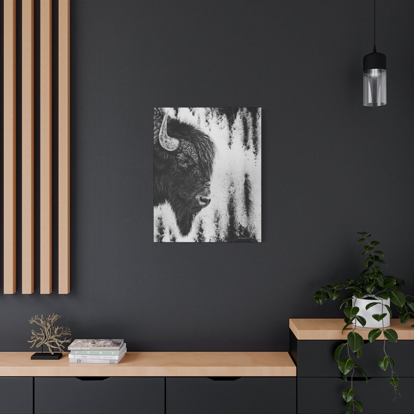 Pride, Bison Stretched Canvas Wall Decor
