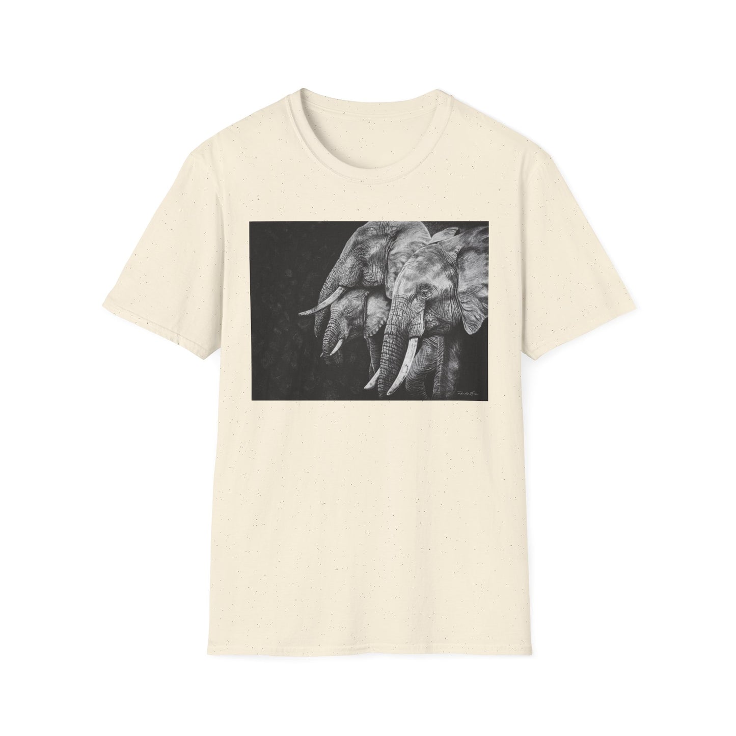 Brushland Bond. Elephant Art Unisex Softstyle T-Shirt