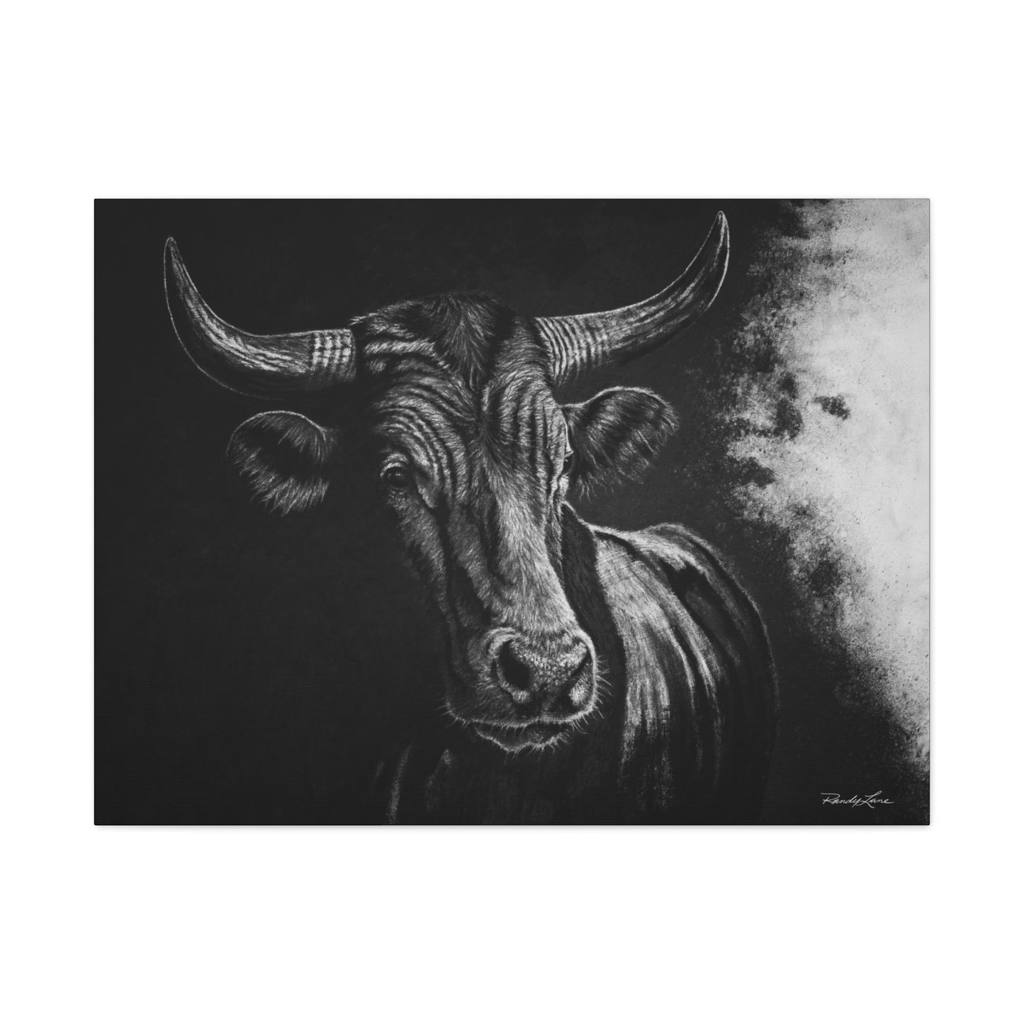 Stonebreaker. Bucking Bull Stretched Matte Canvas Wall Art