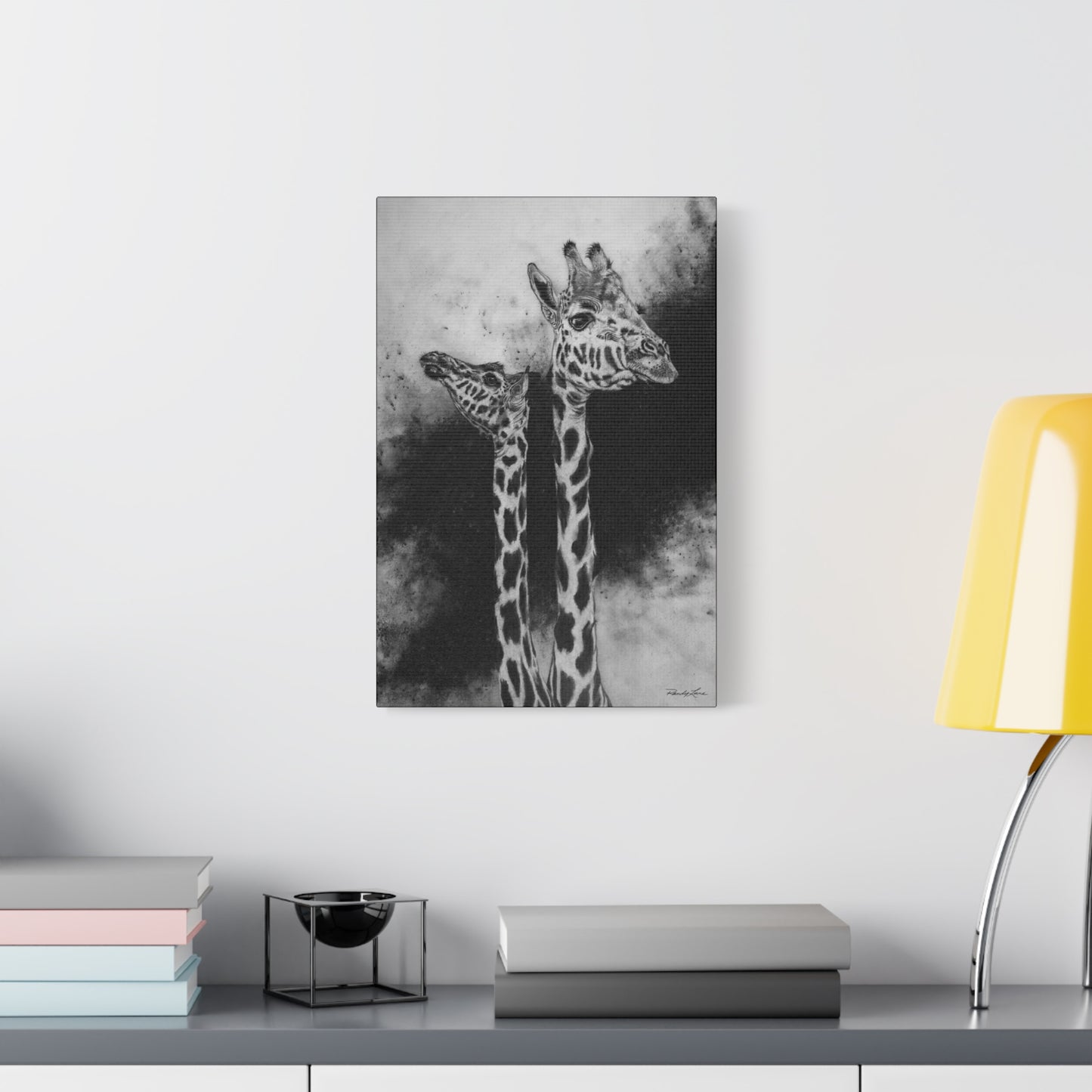 Grace in the Grasslands,  Giraffe Canvas Art Print