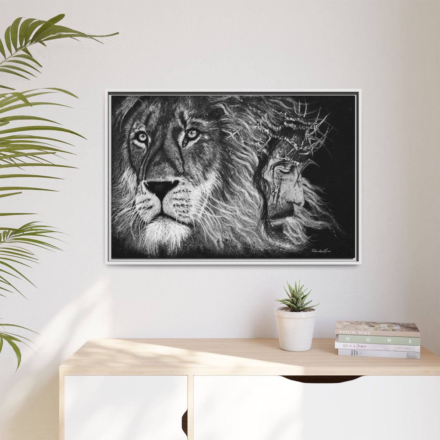 Lion King, Framed Matte Canvas Print