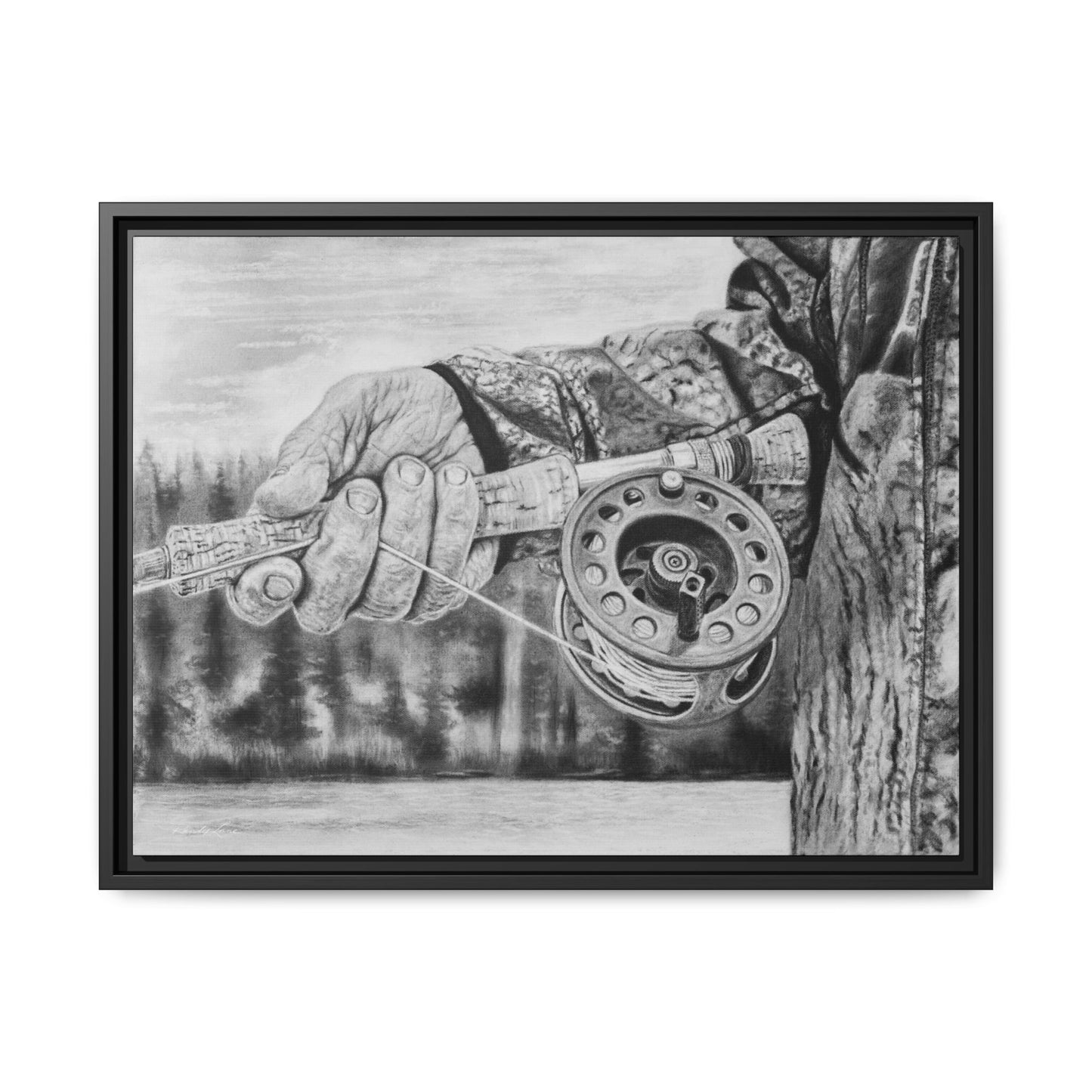 Therapy, Framed Canvas Fishing Fine Art Print