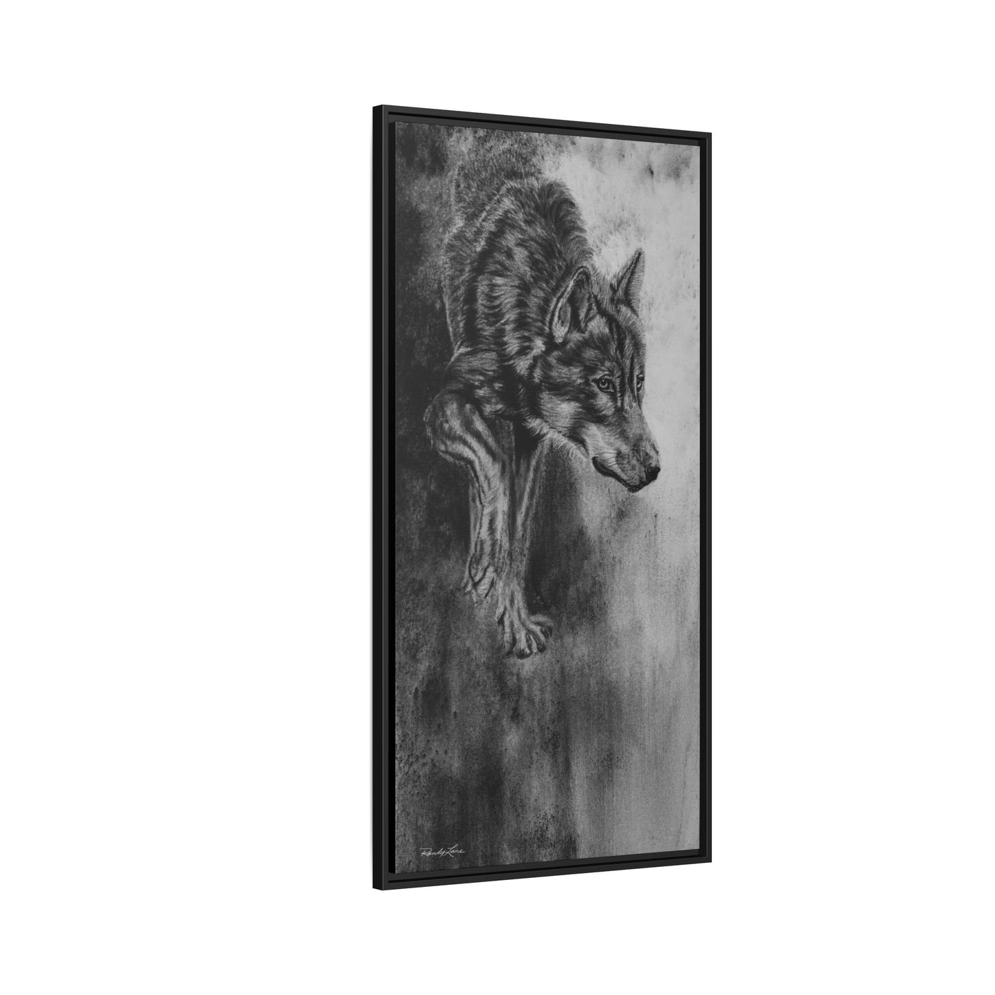 Specter, Wolf Portrait Framed Matte Canvas Wall Art