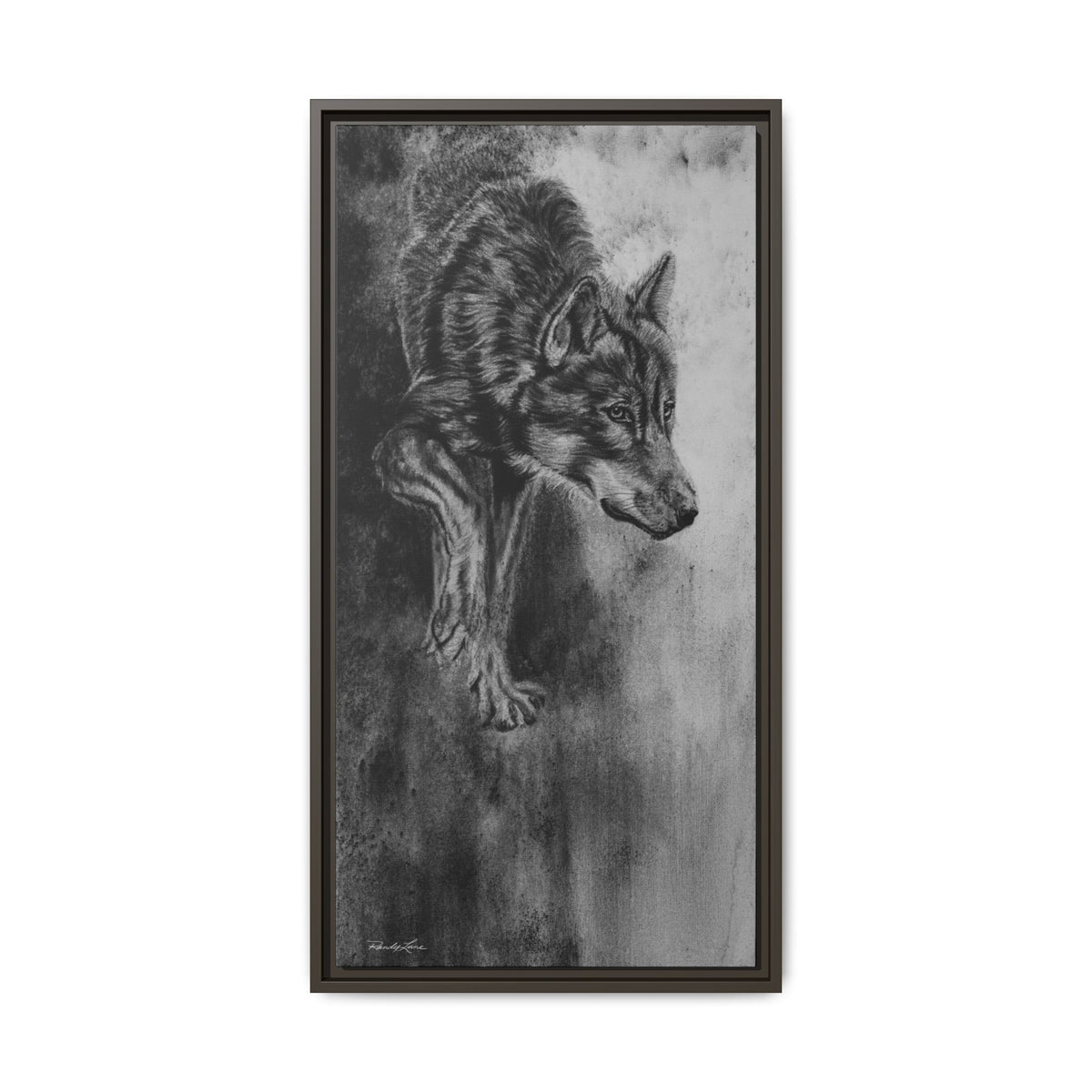 Specter, Wolf Portrait Framed Matte Canvas Wall Art