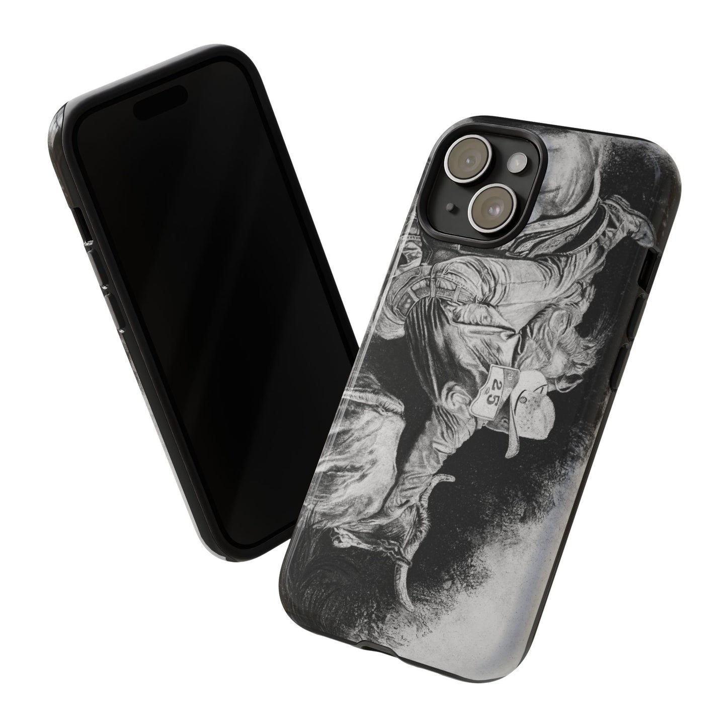Contact. Cowboy Bulldogger Rodeo Art Phone Case - Tough Cases