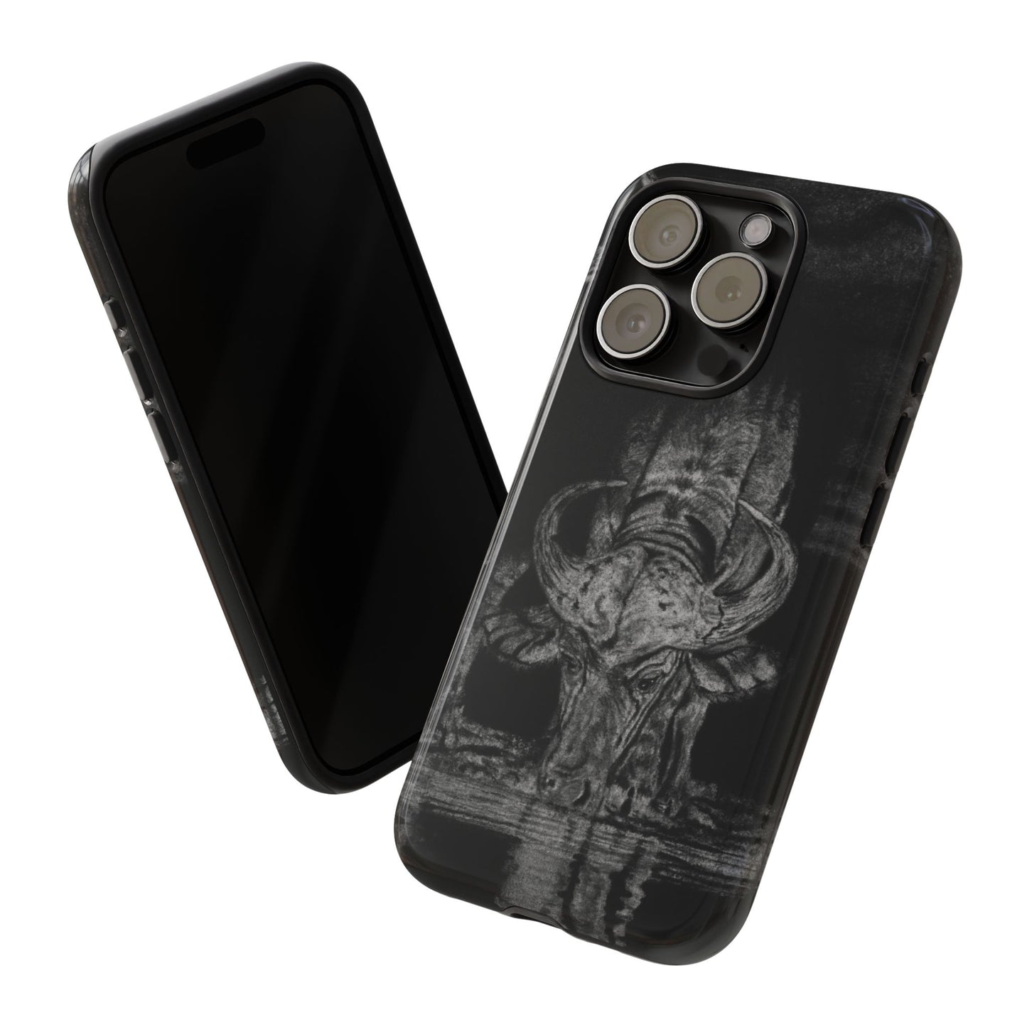 The Waterhole, Cape Buffalo Tough Phone Cases