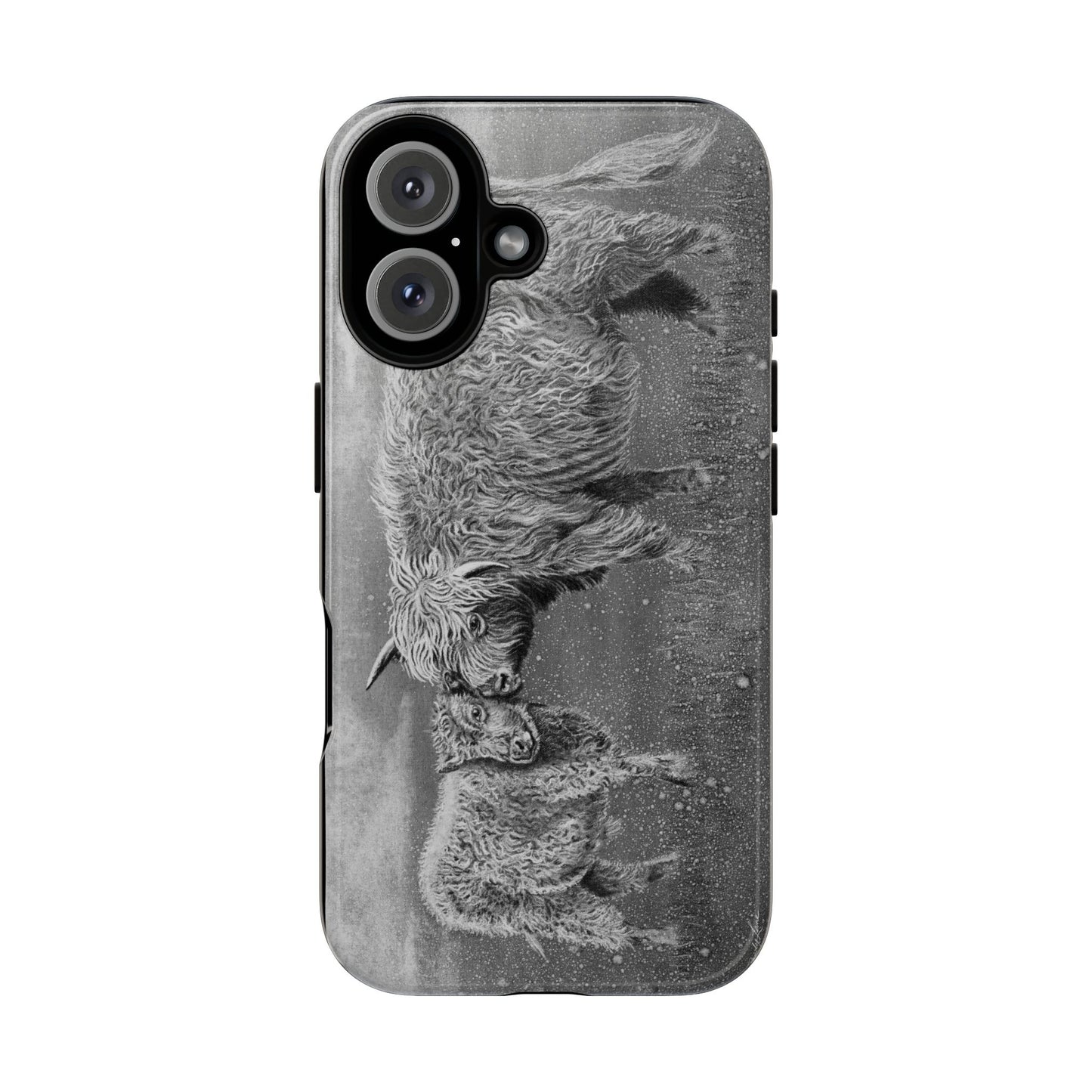 Highland Love, Highland Cow theme Phone Case, Tough Cases