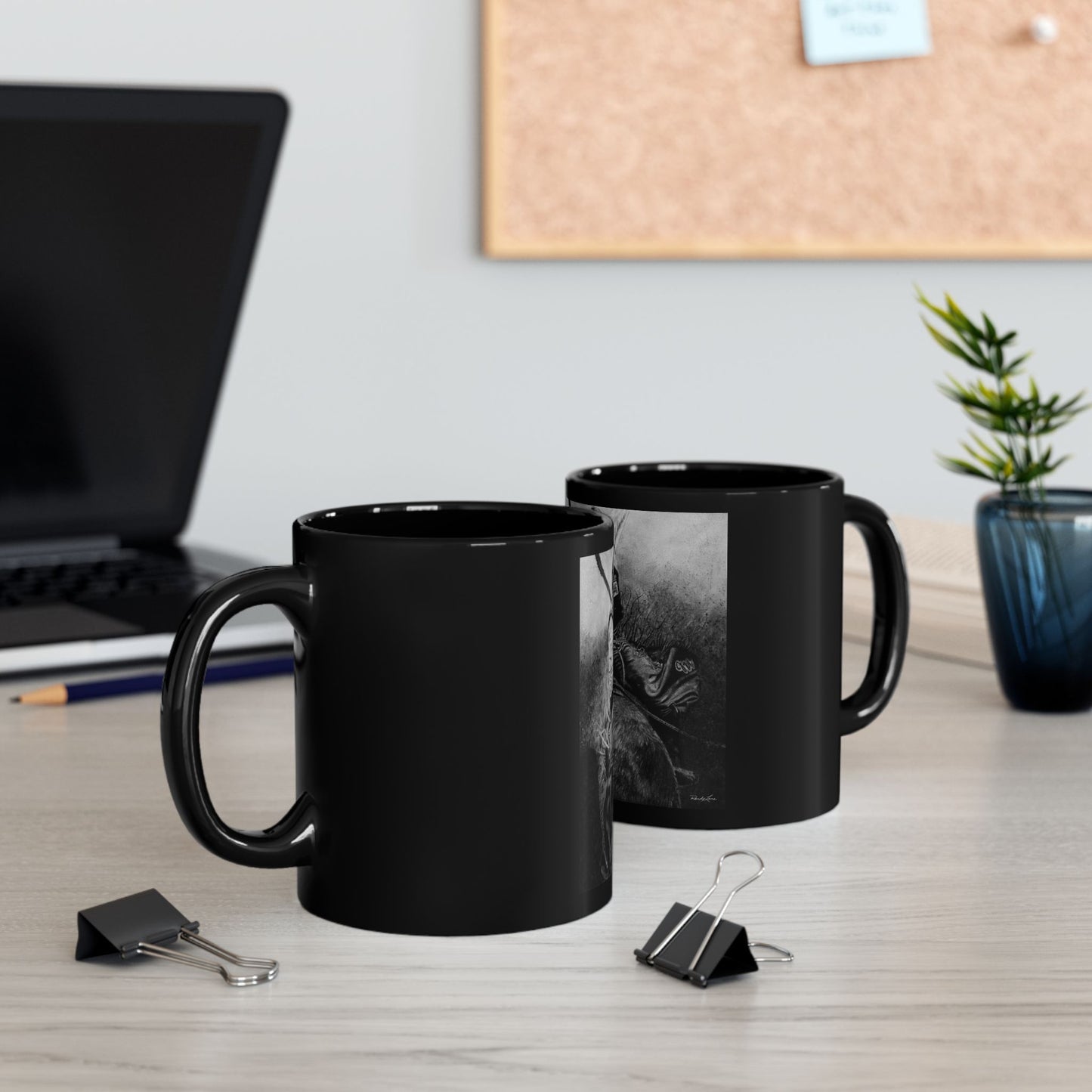 Gettin Frosty. Bull Rider Black Mug