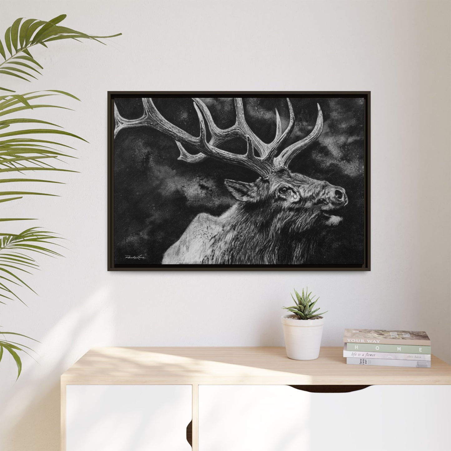 Gladiator, Framed Elk Wall Art,  Matte Canvas