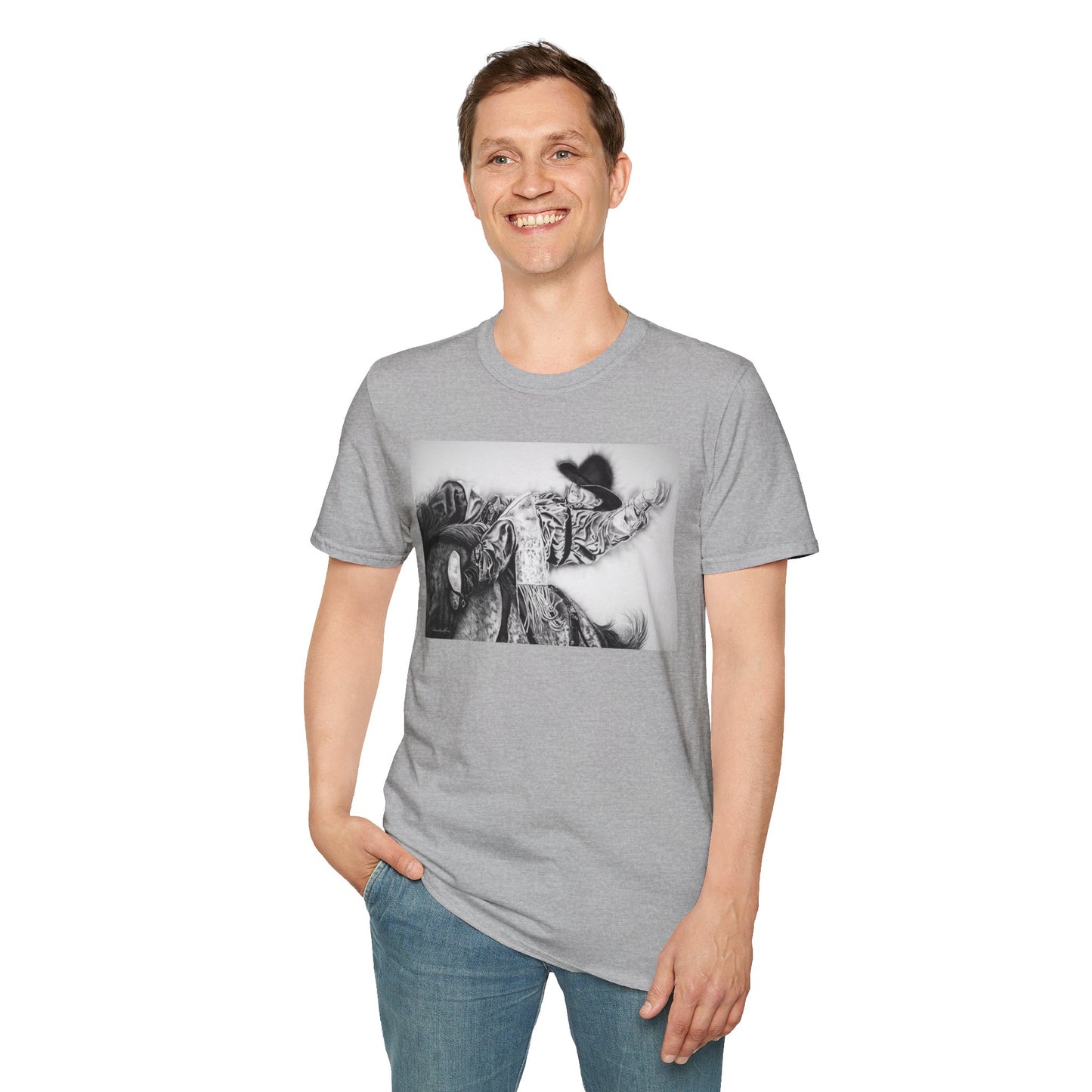 Go Time. Rodeo Cowboy Unisex Softstyle T-Shirt