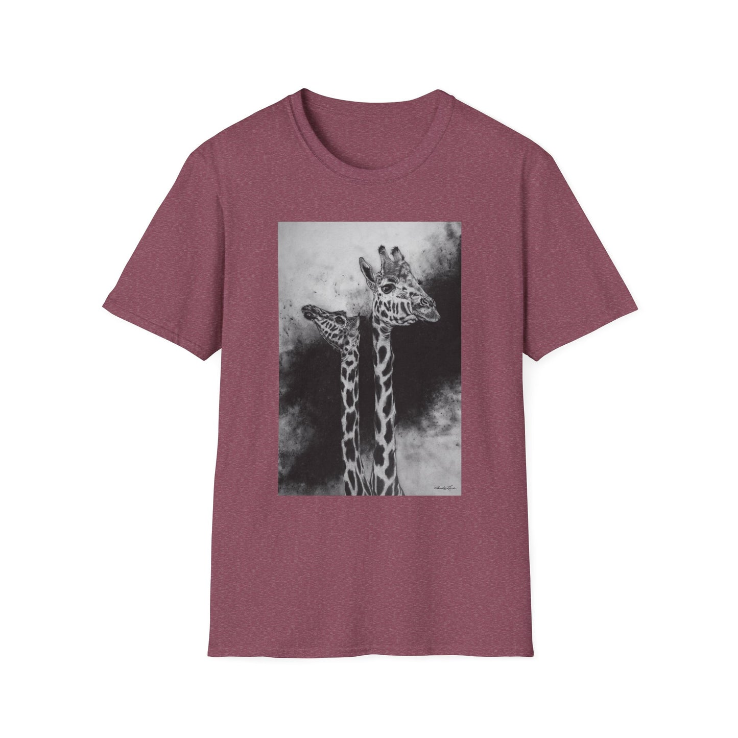 Grace in the Grassland, Giraffe Unisex Softstyle T-Shirt
